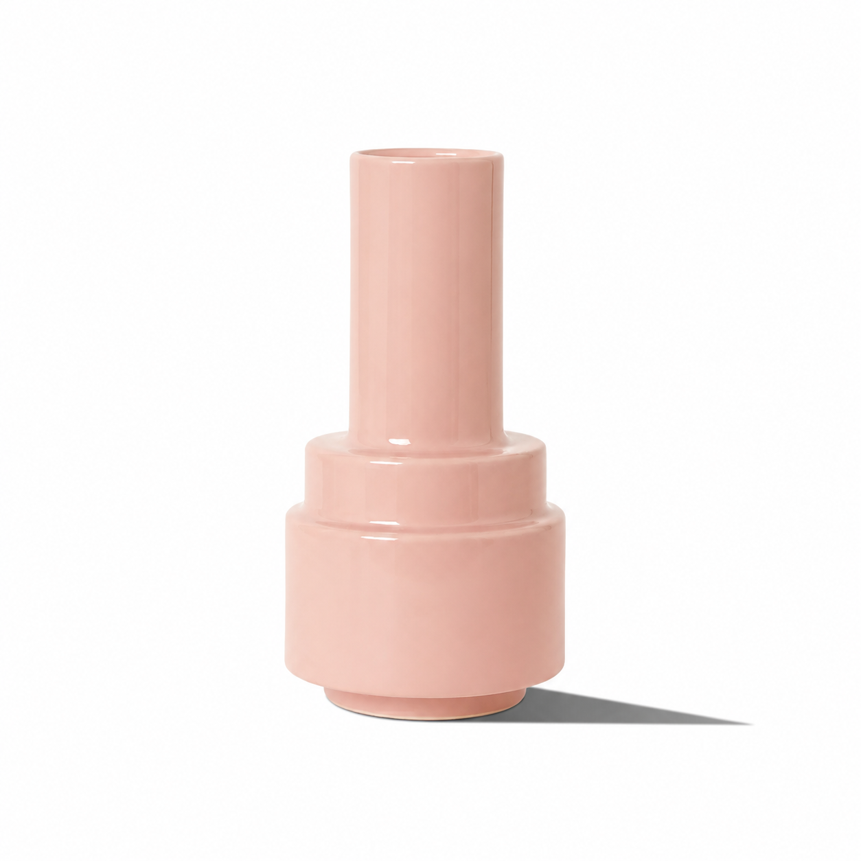 Stack Vase 02 by Stan Editions, a modern ceramic vase with a stacked design and neutral finish, ideal for contemporary home decor.