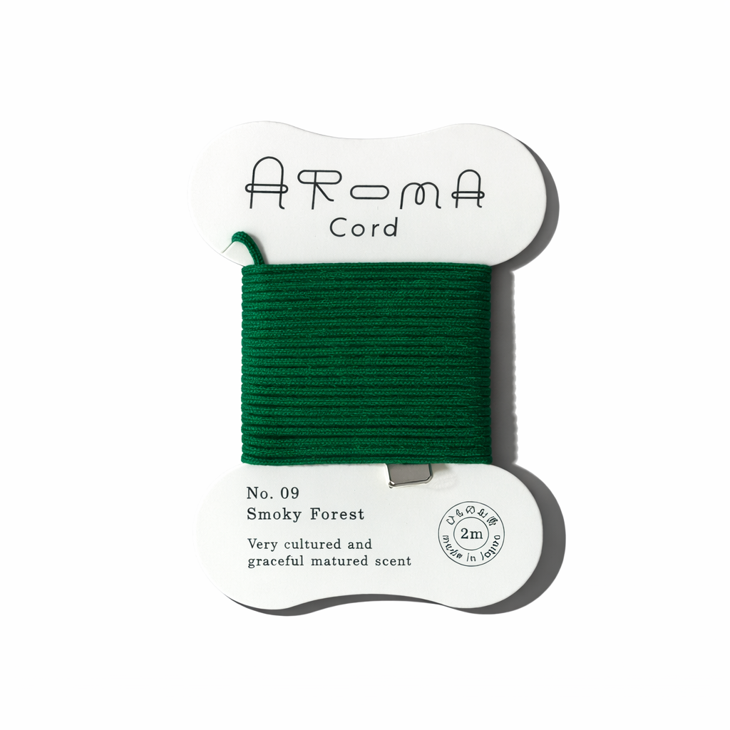 Aroma Cord Incense stick from Morihata International Ltd. Co., showing a close-up of the natural aromatic incense in its packaging.