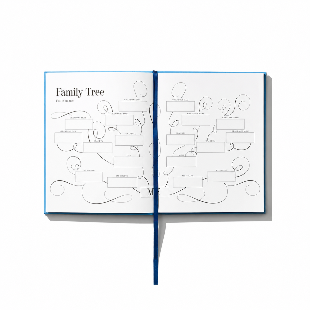 Printworks fill-in book titled "Once Upon a Time" featuring whimsical illustrations and space for personal storytelling.