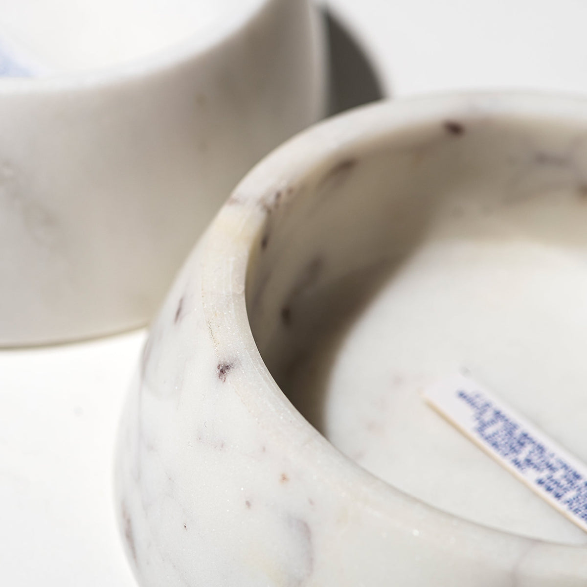 Puebco Marble Pet Bowl White detail