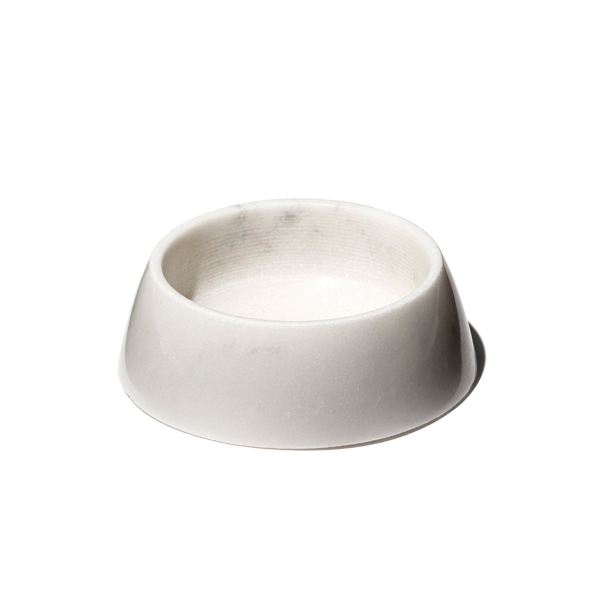 Puebco Marble Pet Bowl White