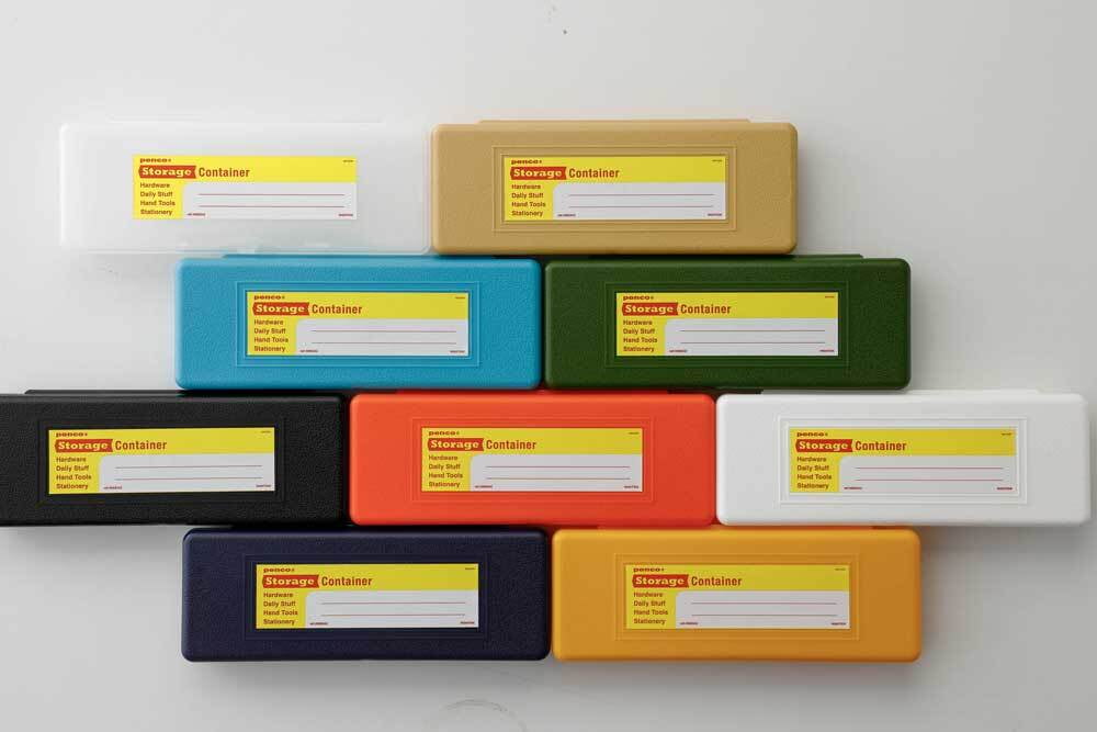 Penco Pennenetui storage container pencil case in black with zipper closure and multiple compartments for organizing pens and stationery.