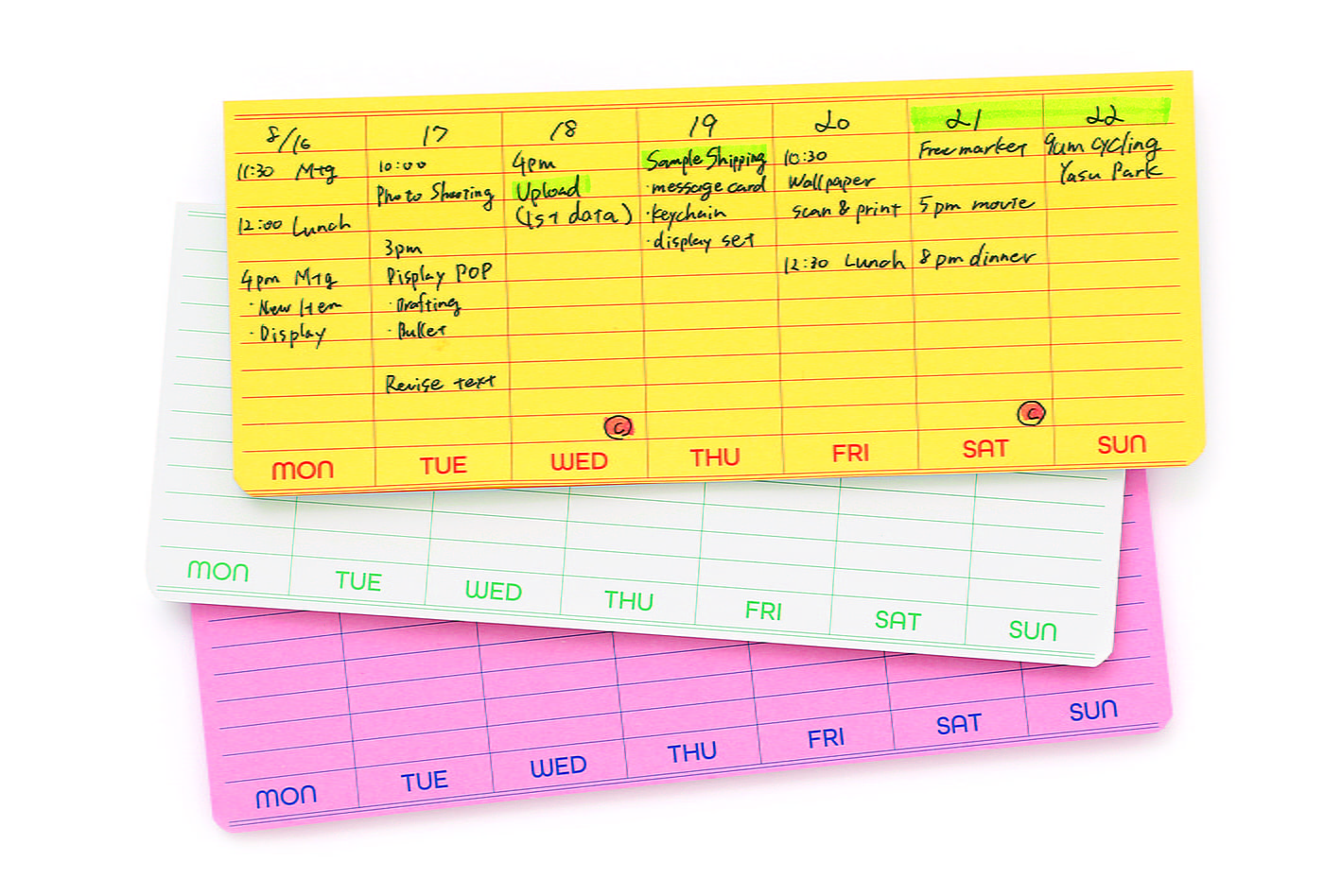 Penco Sticky Memo Pad with yellow sticky notes and white backing, compact memoblok for quick note-taking and reminders.