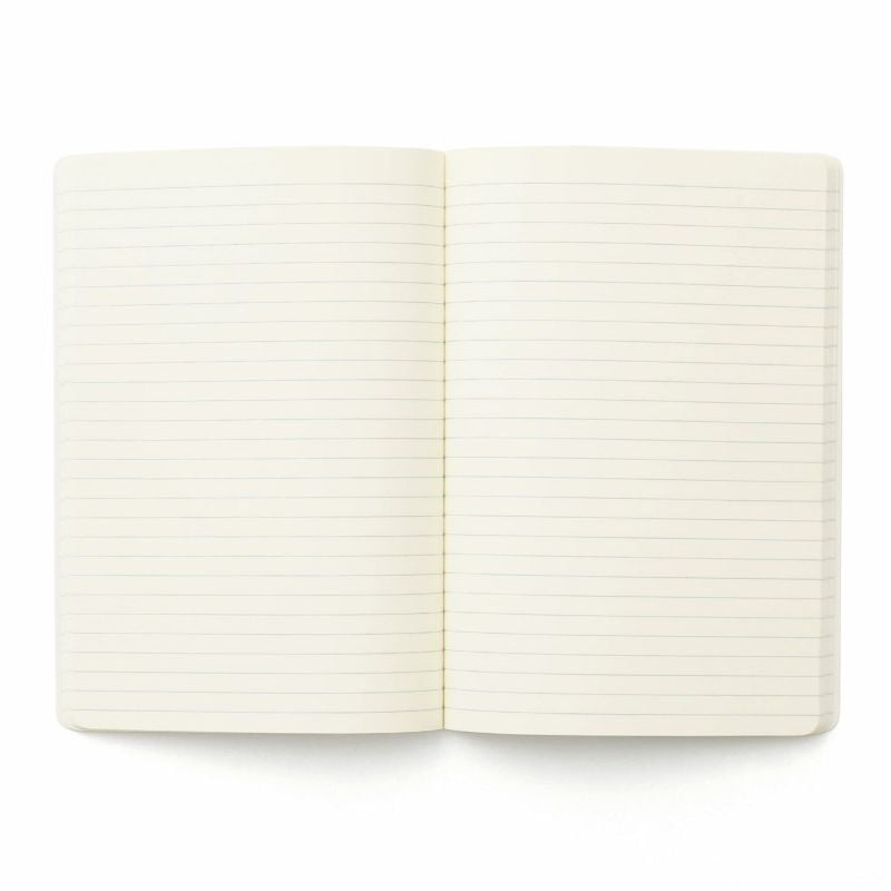 Penco soft A5 ruled notebook with cream-colored pages and flexible cover, ideal for note-taking and journaling.