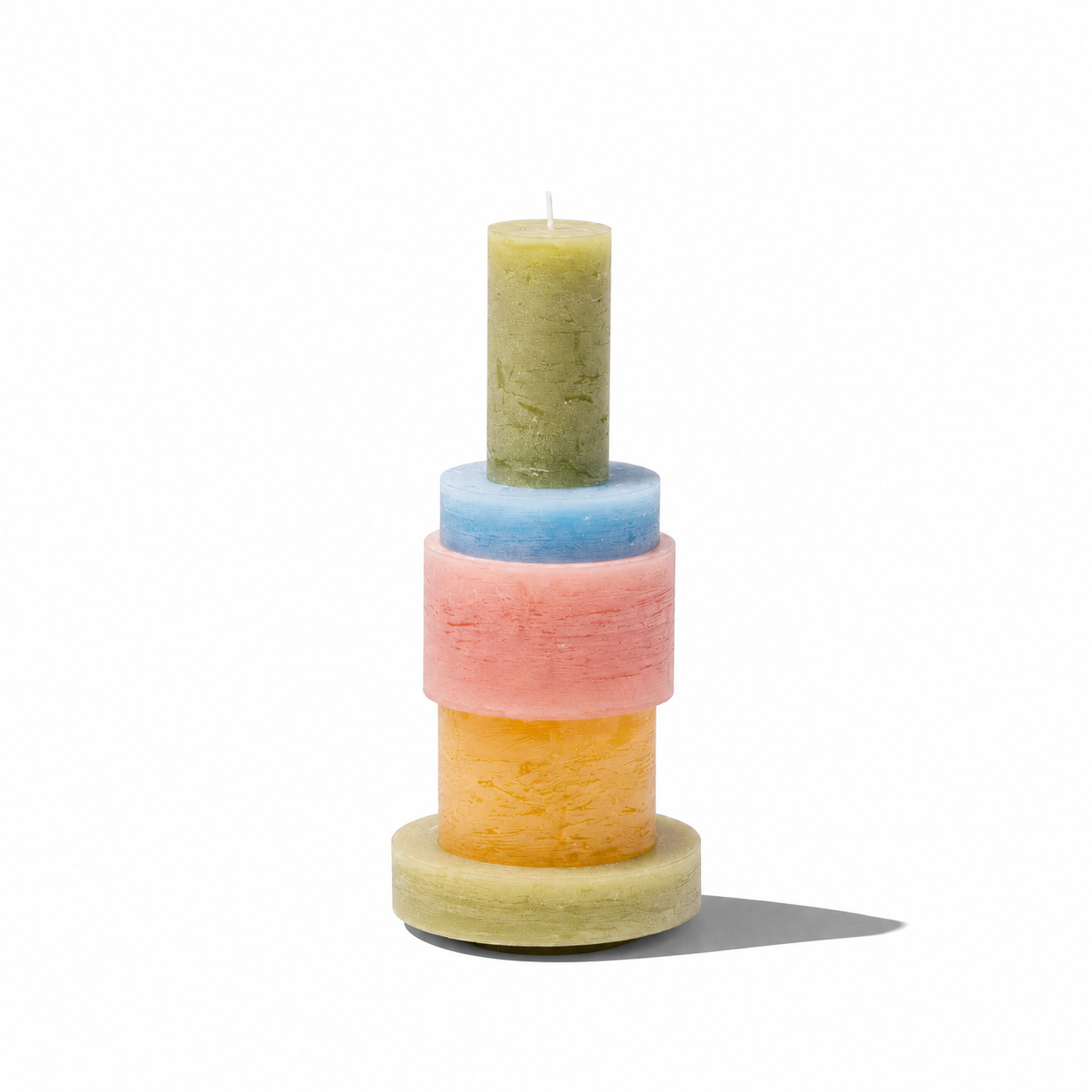 Stack of three modern candles from Stan Editions Candl Stack 03 in neutral tones with minimalist design.