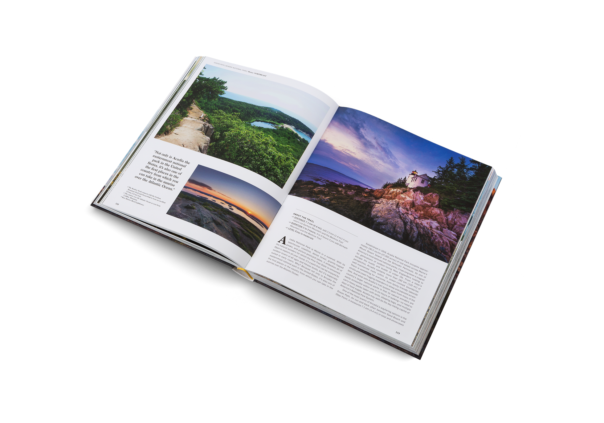 Open book titled Wanderlust USA by gestalten & teNeues featuring vibrant American landscape photographs.