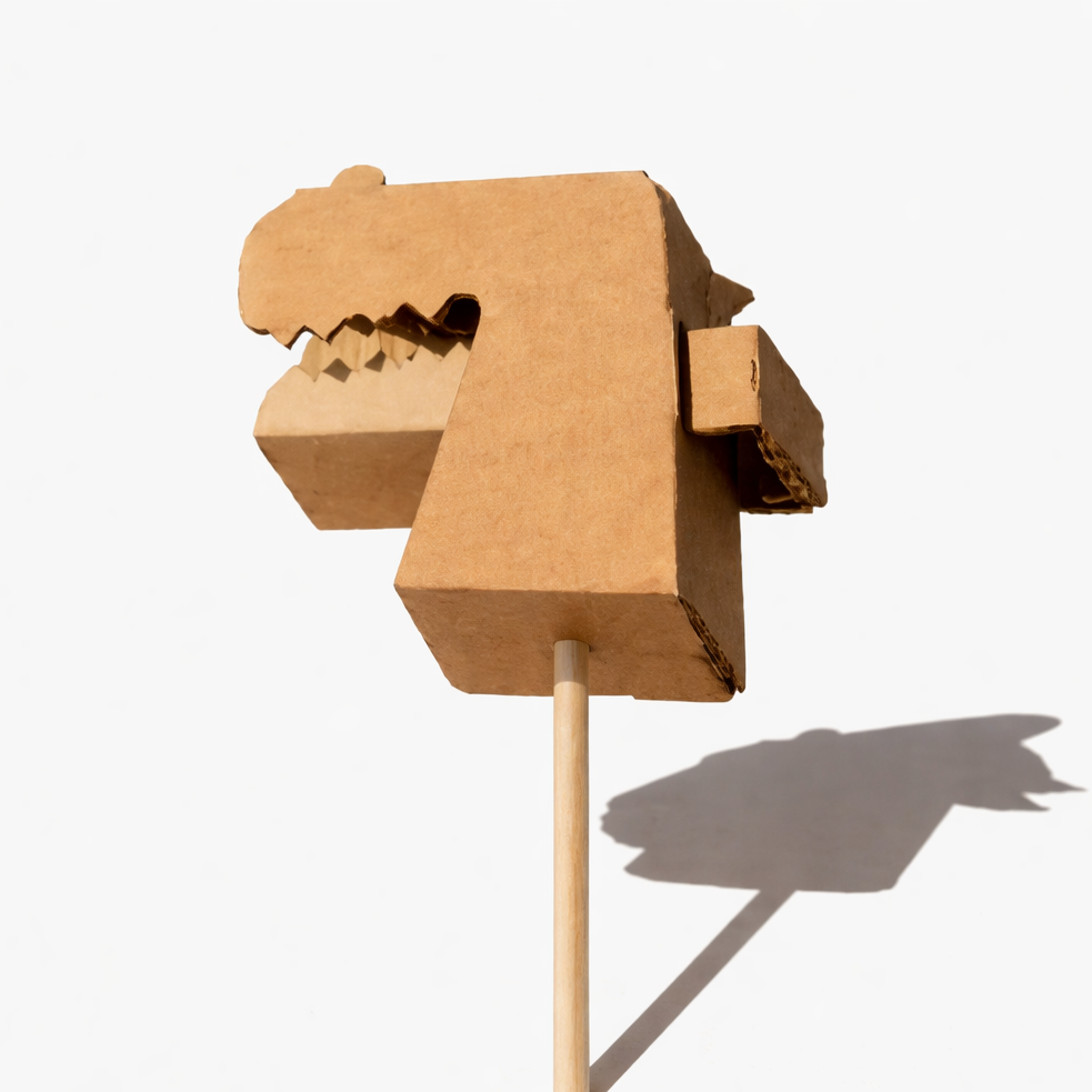 Colorful Dino Roary plush toy from Papperlapapp with soft fabric and friendly dinosaur design.