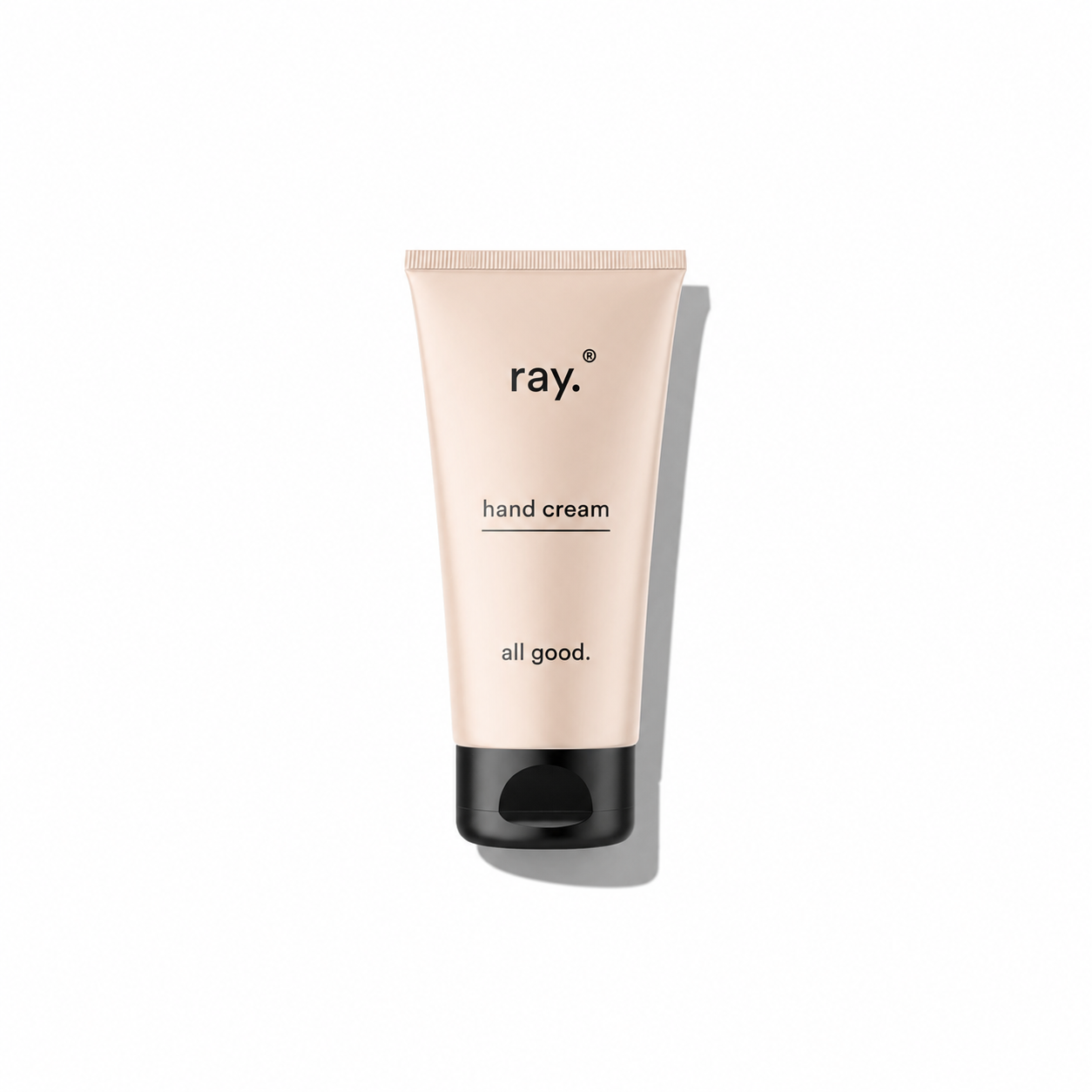 Ray hand cream tube with soft, smooth texture and clean design, perfect for nourishing and moisturizing hands.