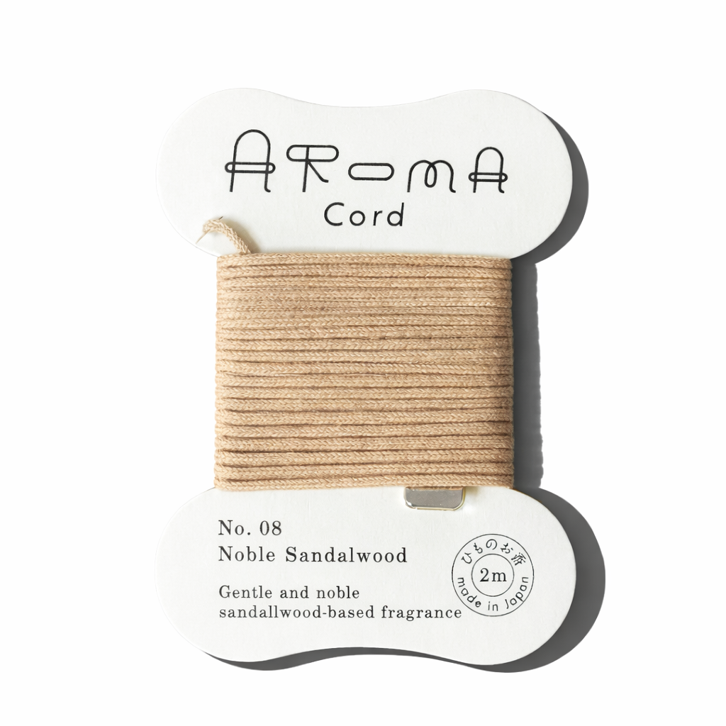 Japanese aroma cord incense sticks with natural wood and herbal scents, arranged in a decorative bundle.