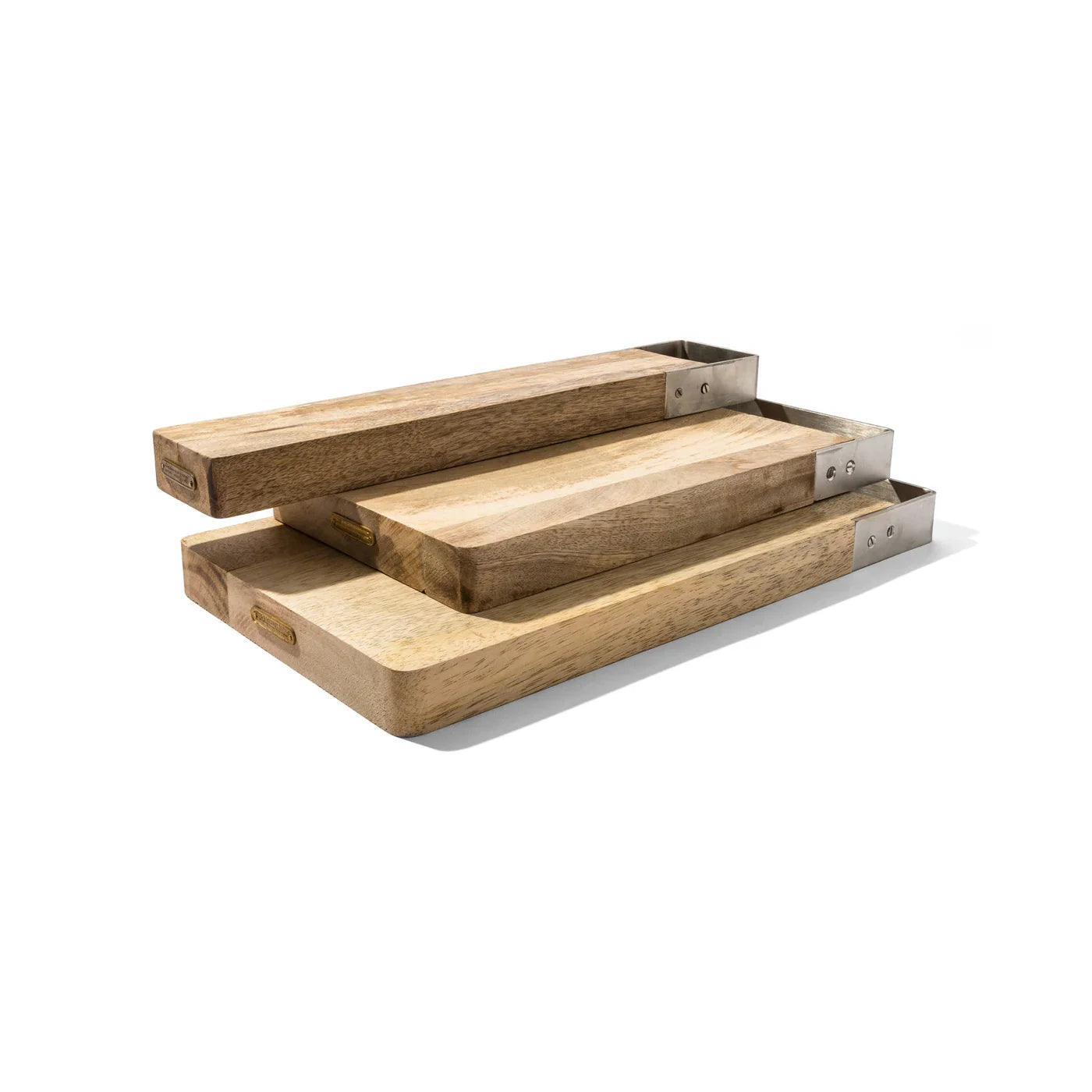 Puebco wooden cutting board with smooth surface and rounded edges, ideal for kitchen food prep and chopping tasks.