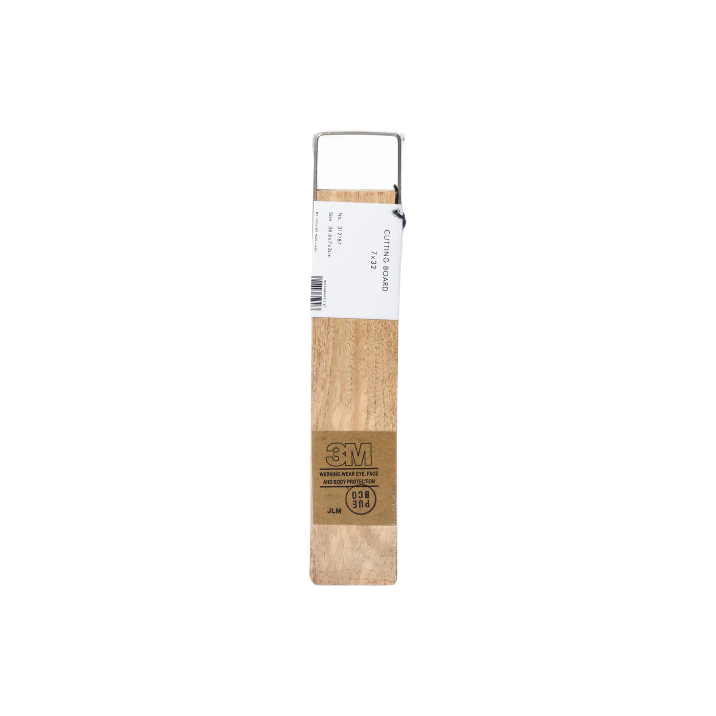 Puebco cutting board made of natural wood with a smooth surface and rounded edges, suitable for kitchen preparation.