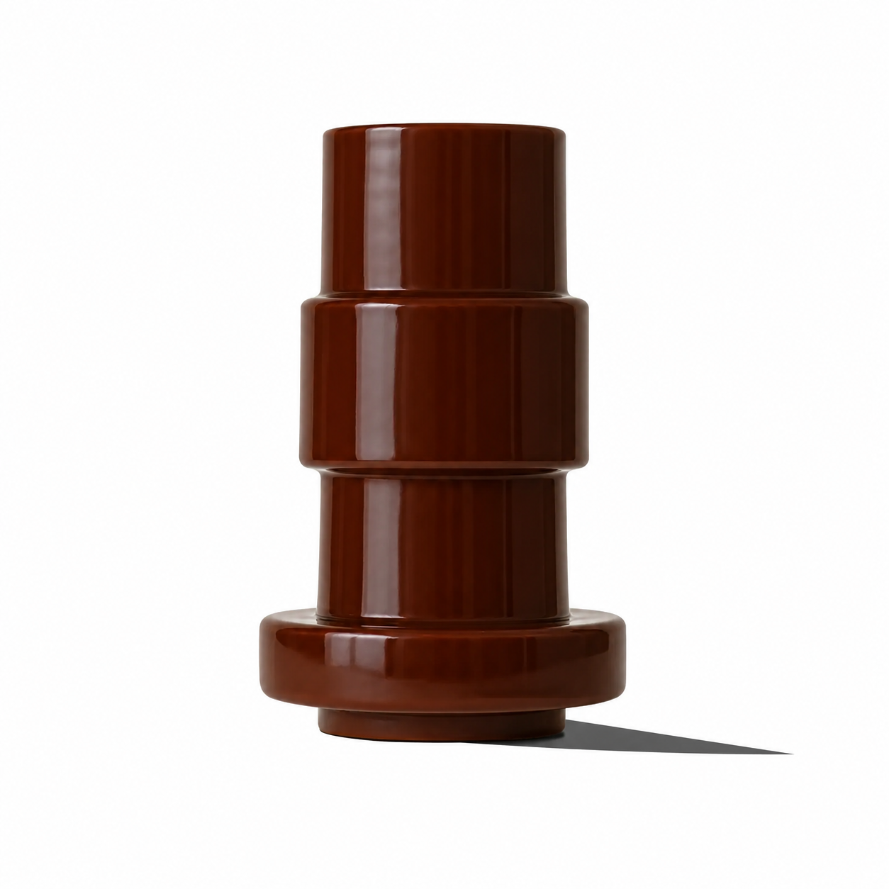 Stack Vase 03 by Stan Editions, a modern ceramic vase with a layered design, shown in a sleek, minimalist style.