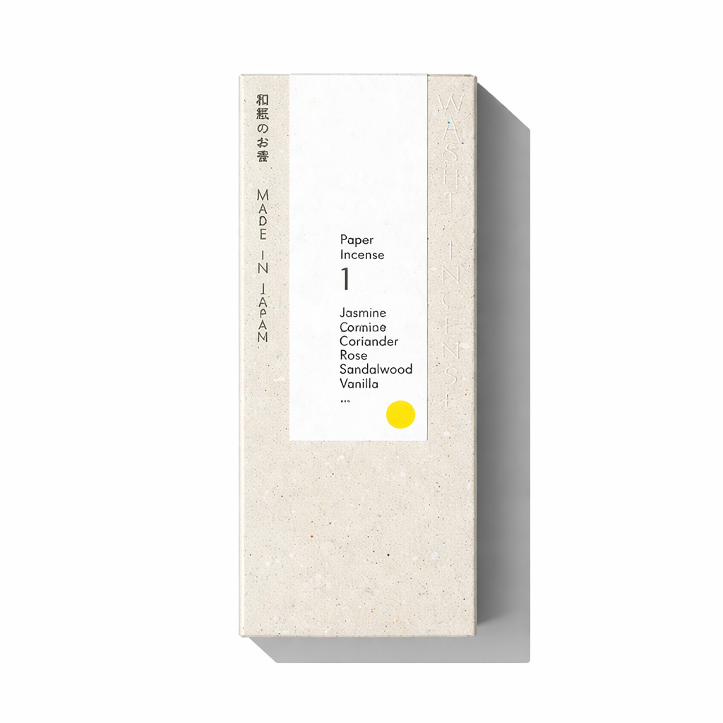 Washi paper incense strips by Morihata International Ltd. Co. displayed on a white background, showing traditional Japanese scented paper strips.