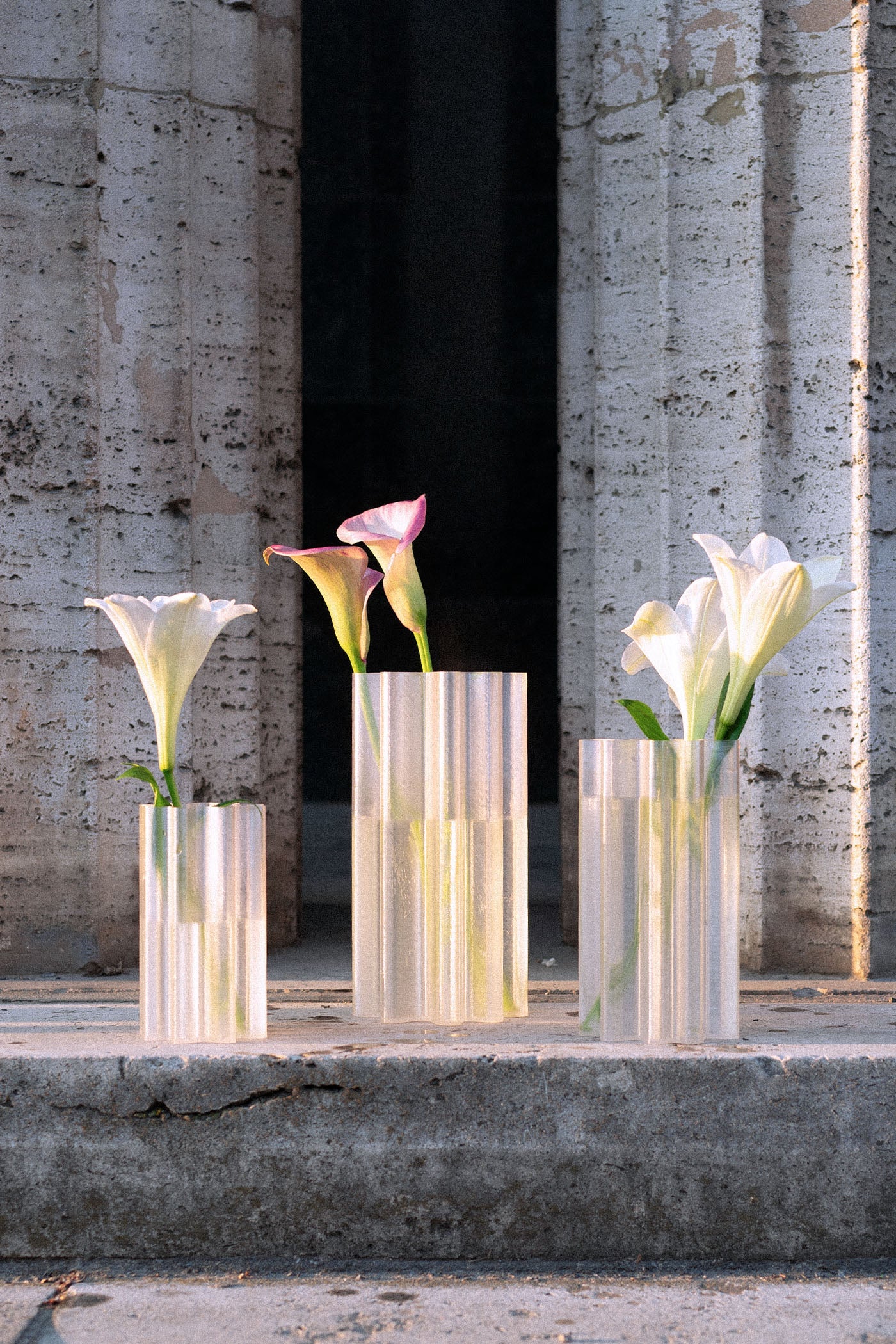 Elegant Studio Shorimoma Vala Vase with a sleek, modern design, perfect for displaying floral arrangements or decorative accents.