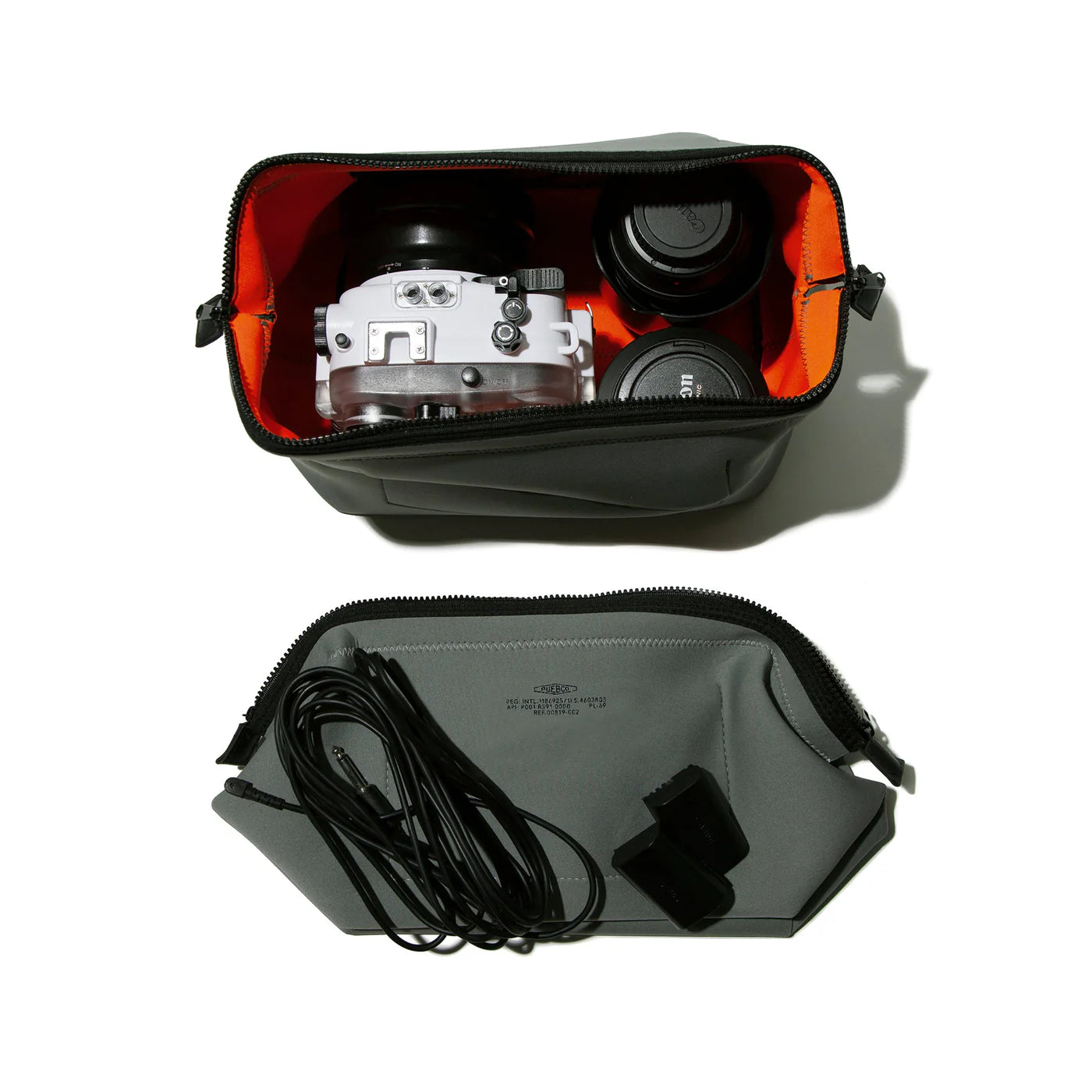 Large wired pouch by Puebco with transparent mesh design, ideal for organizing small items or toiletries.