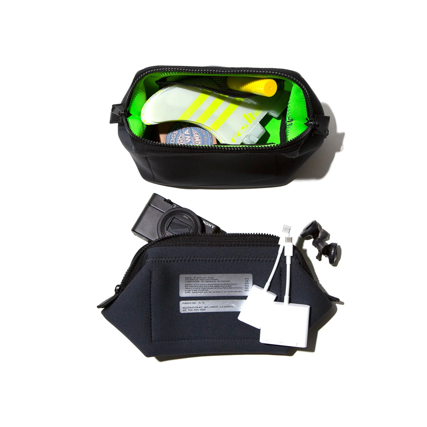 Small wired pouch from Puebco with a mesh design, featuring a compact, see-through storage bag ideal for organizing small items.