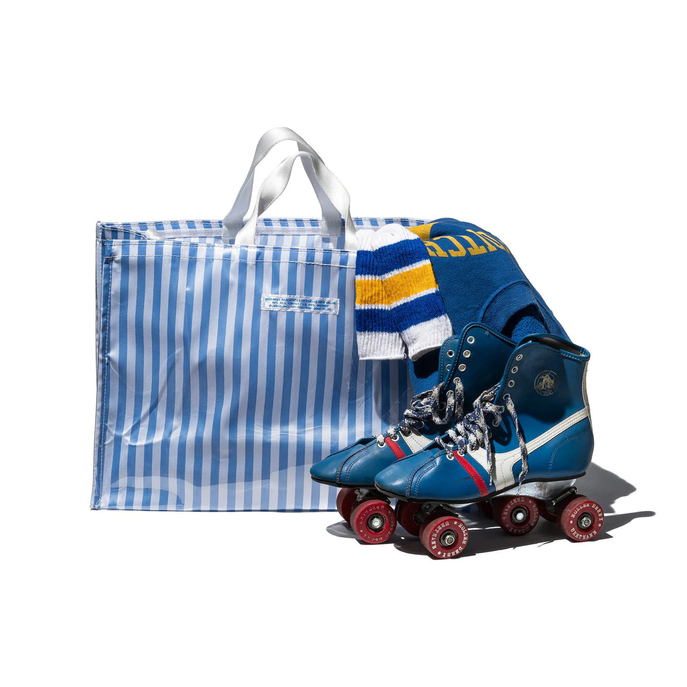 Puebco market bag made of durable woven material with sturdy handles, ideal for shopping or carrying everyday essentials.
