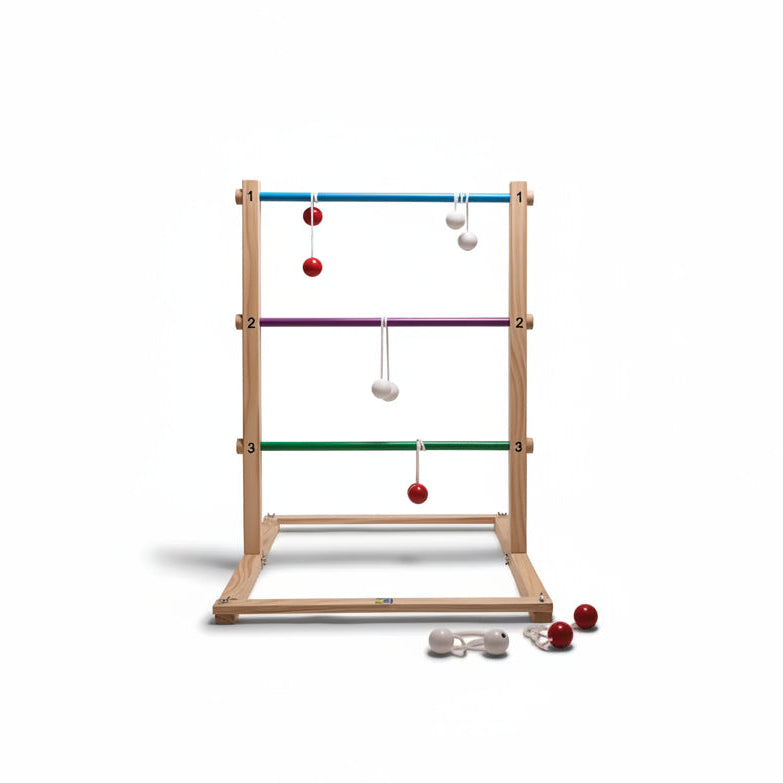 BS Toys Ring Toss Game with colorful plastic pegs and ring targets for outdoor or indoor fun and skill development.