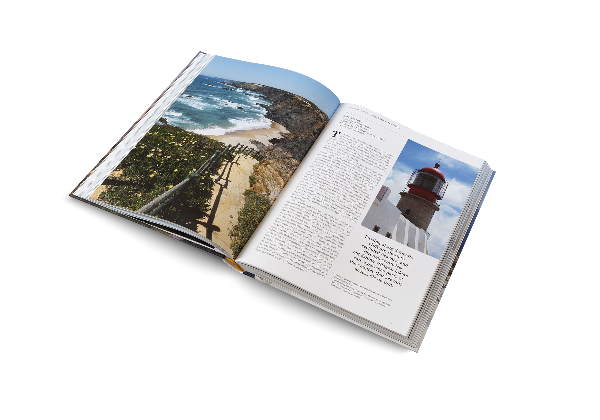 Open book titled Wanderlust Mediterranean by gestalten & teNeues showing vibrant Mediterranean landscapes and travel photography inside.