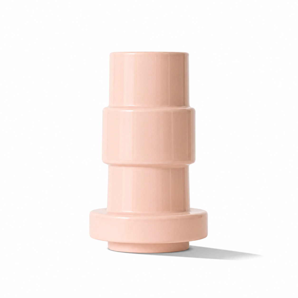 Stack Vase 03 by Stan Editions, modern ceramic vase with a stacked design, featuring neutral tones and a sleek, contemporary style.