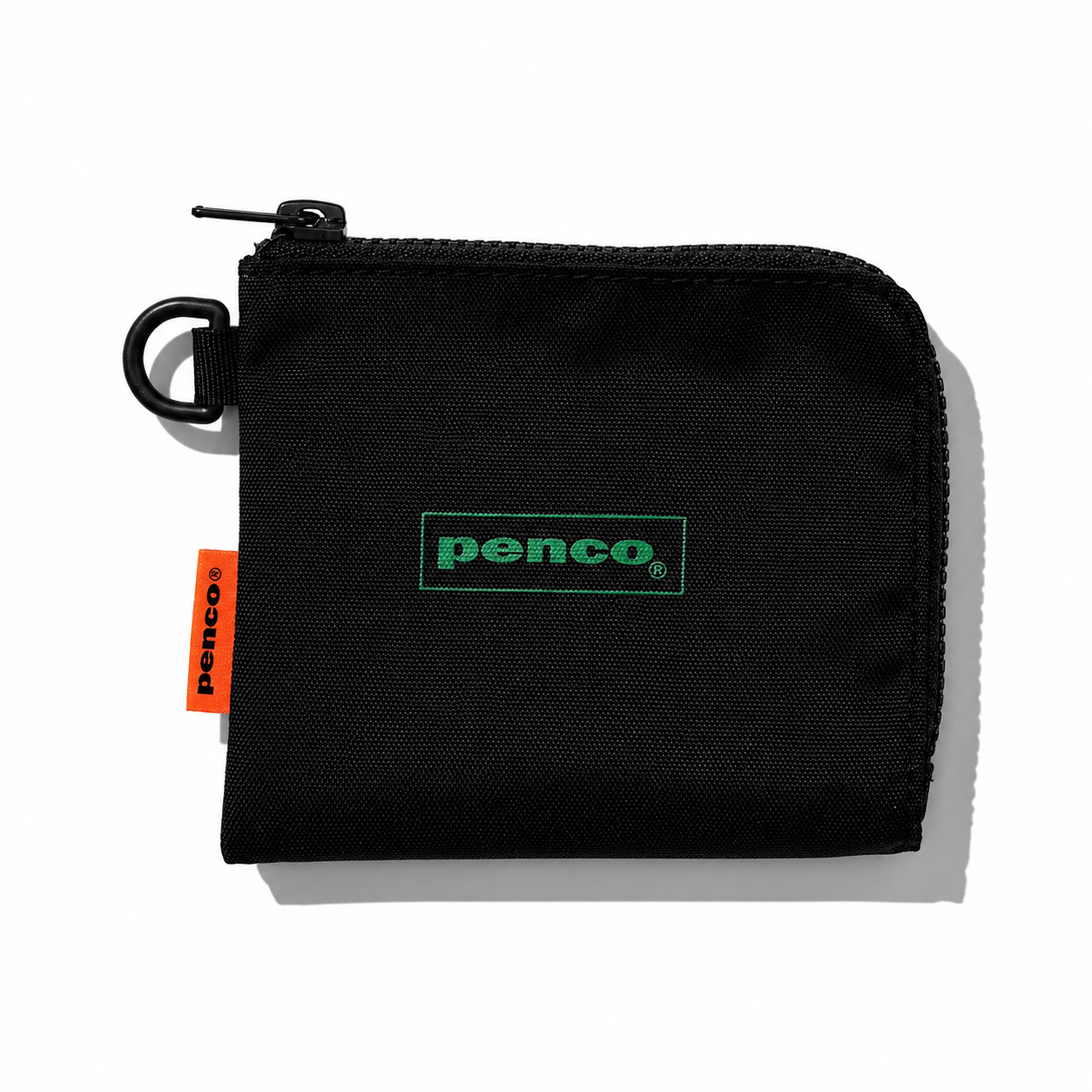White Penco L-Zip Purse etui with a sleek zipper closure and compact design, ideal for storing small personal items.