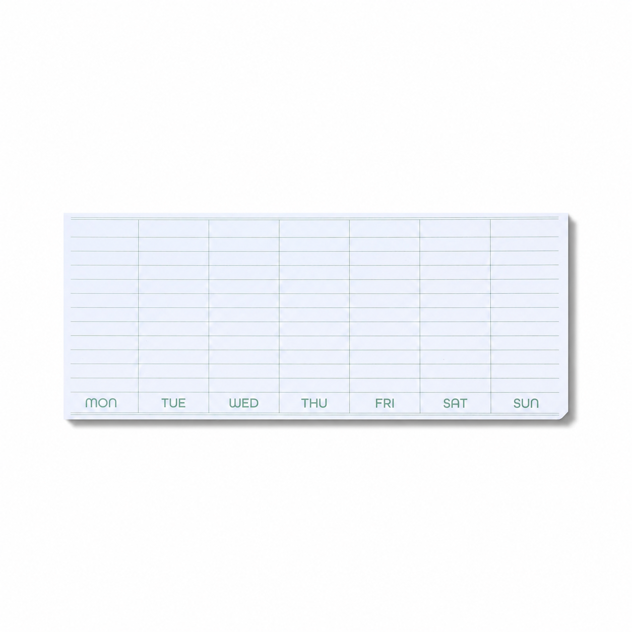 Penco Sticky Memo Pad, white weekly memoblok with lined pages for notes and organization, shown in the image.