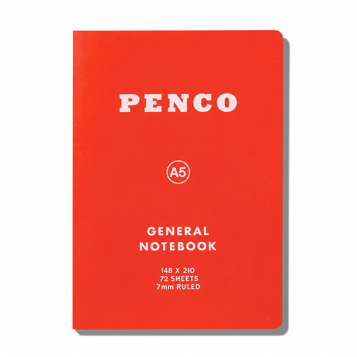 Penco Soft PP A5 ruled notebook with white cover, lightweight and durable for note-taking and journaling.