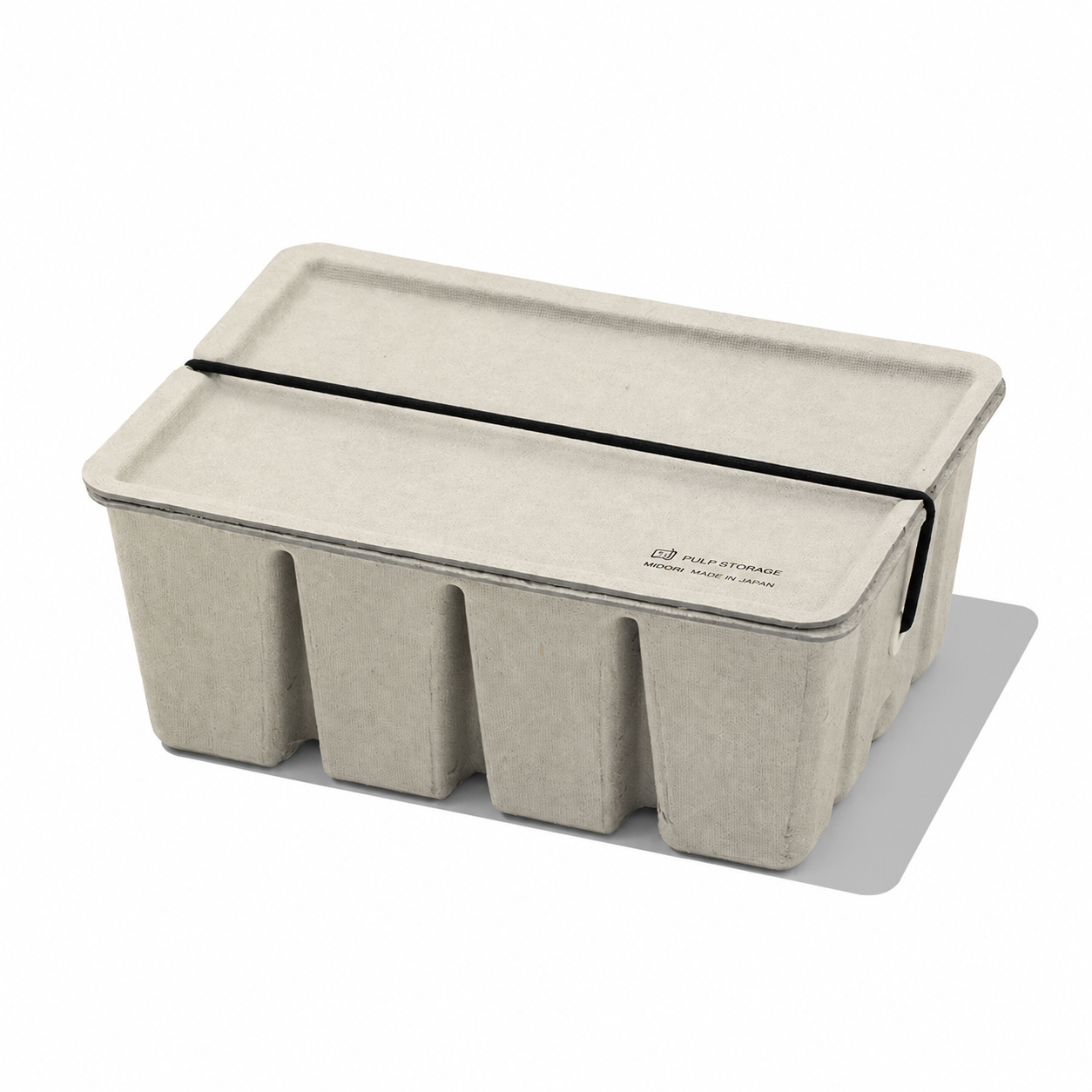 White Midori Card Box Pulp for bureau-organisatie with a clean, rectangular design for organizing cards and office supplies.