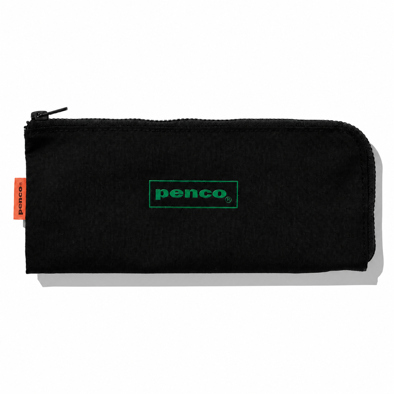 Penco Zip Slider Pen Sack in black and white with a zip closure, made from Pennenetui material, used for storing stationery.