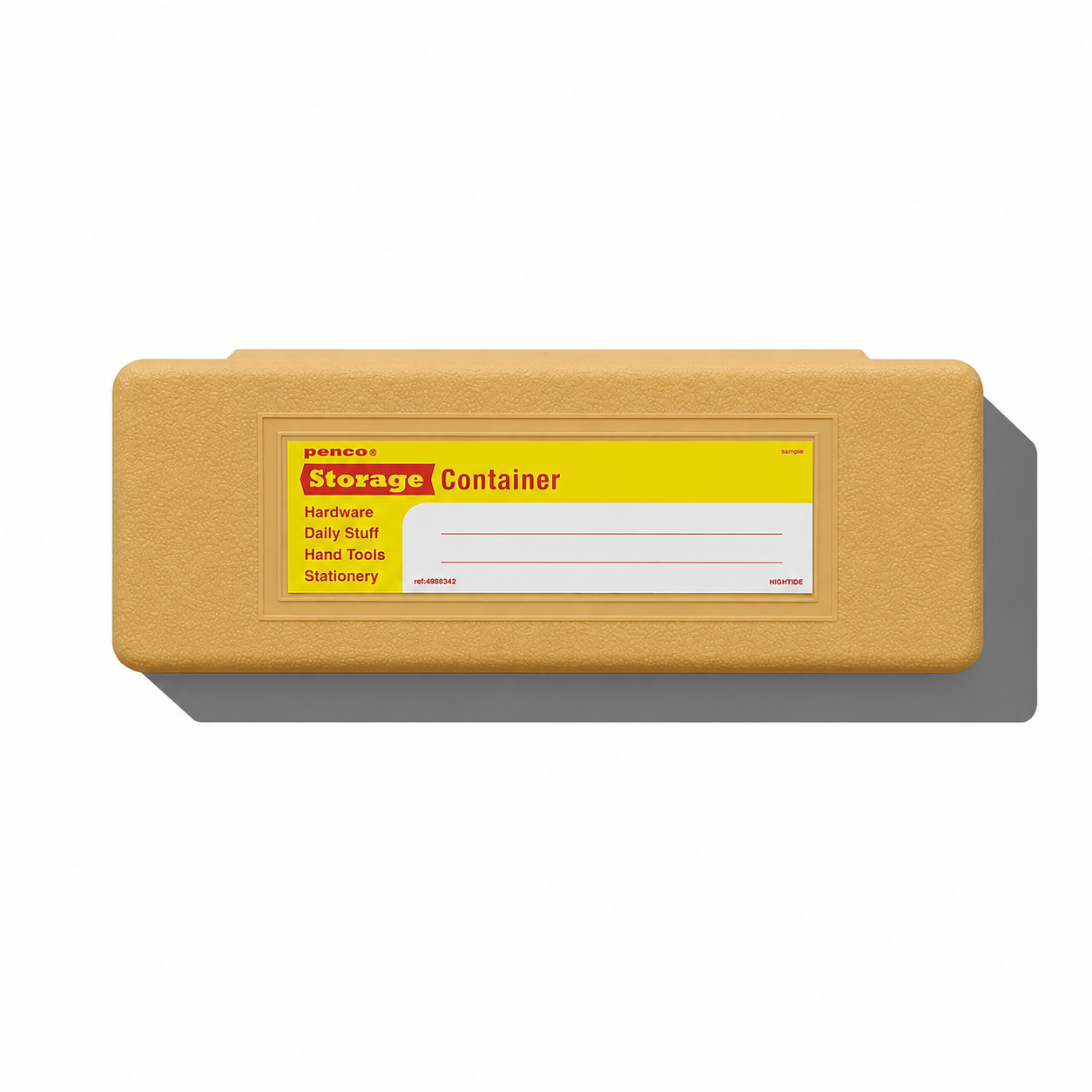 White Penco Pennenetui storage container pencil case with a sleek, rectangular design and zipper closure.