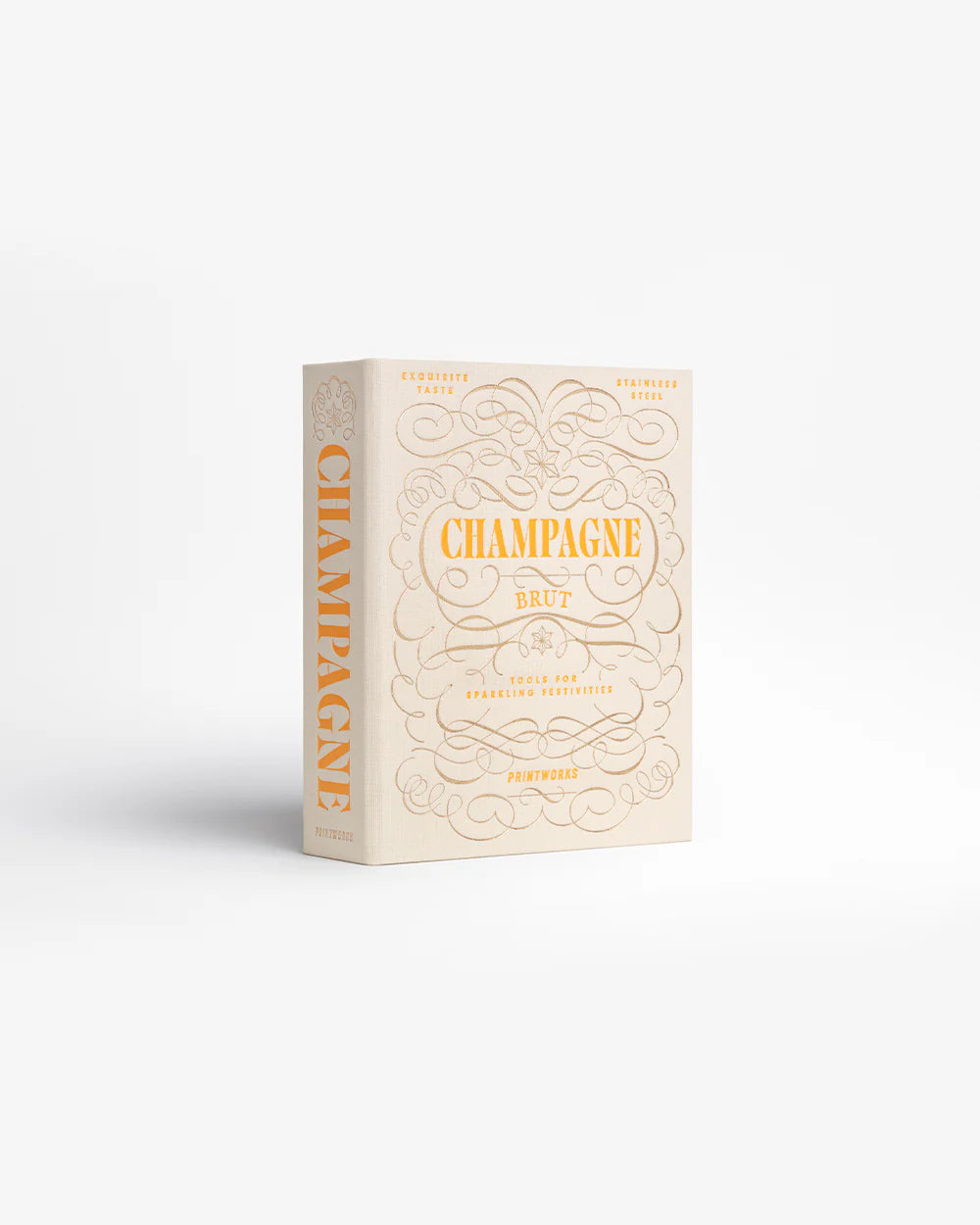 Printworks Champagne Celebrations gift set featuring a champagne-themed card and festive decorative paper for celebrations.