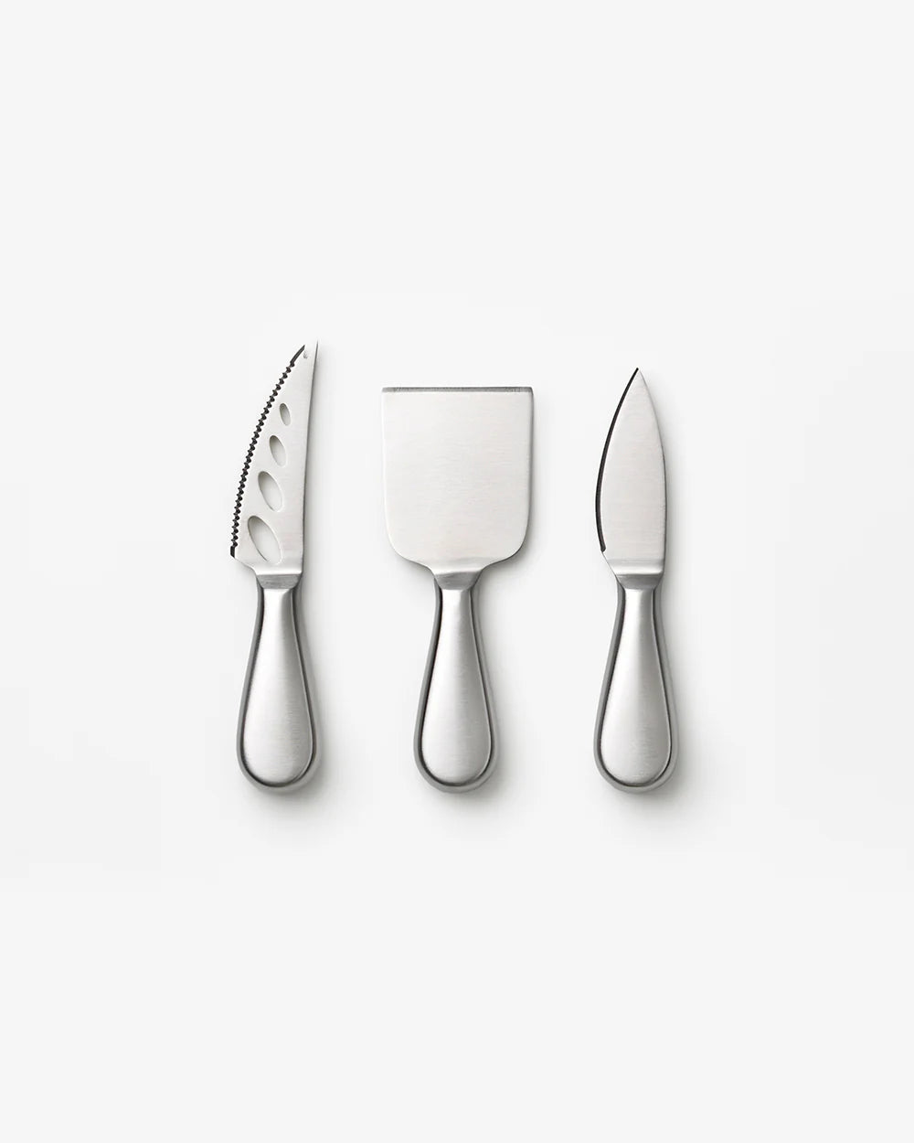 Printworks cheese tools gift set with cheese knives, fork, and spreader for cheese serving and cutting, ideal for cheese lovers.