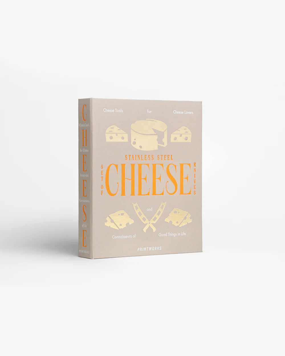 Printworks cheese tools gift set with cheese knives and accessories, perfect for cheese lovers and entertaining.