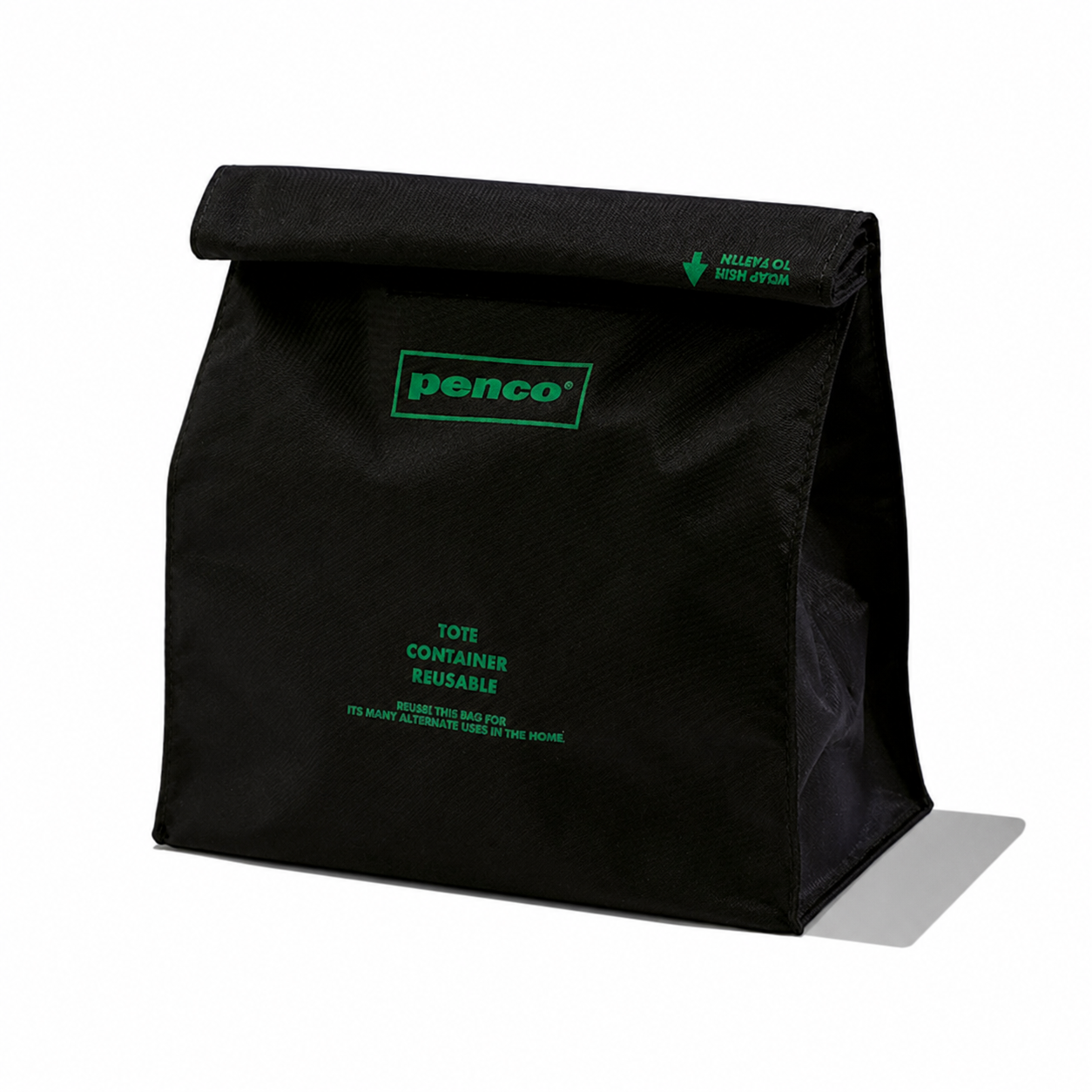 Black and white Penco To-Go Sack etui with a sleek, compact design, perfect for carrying small essentials.