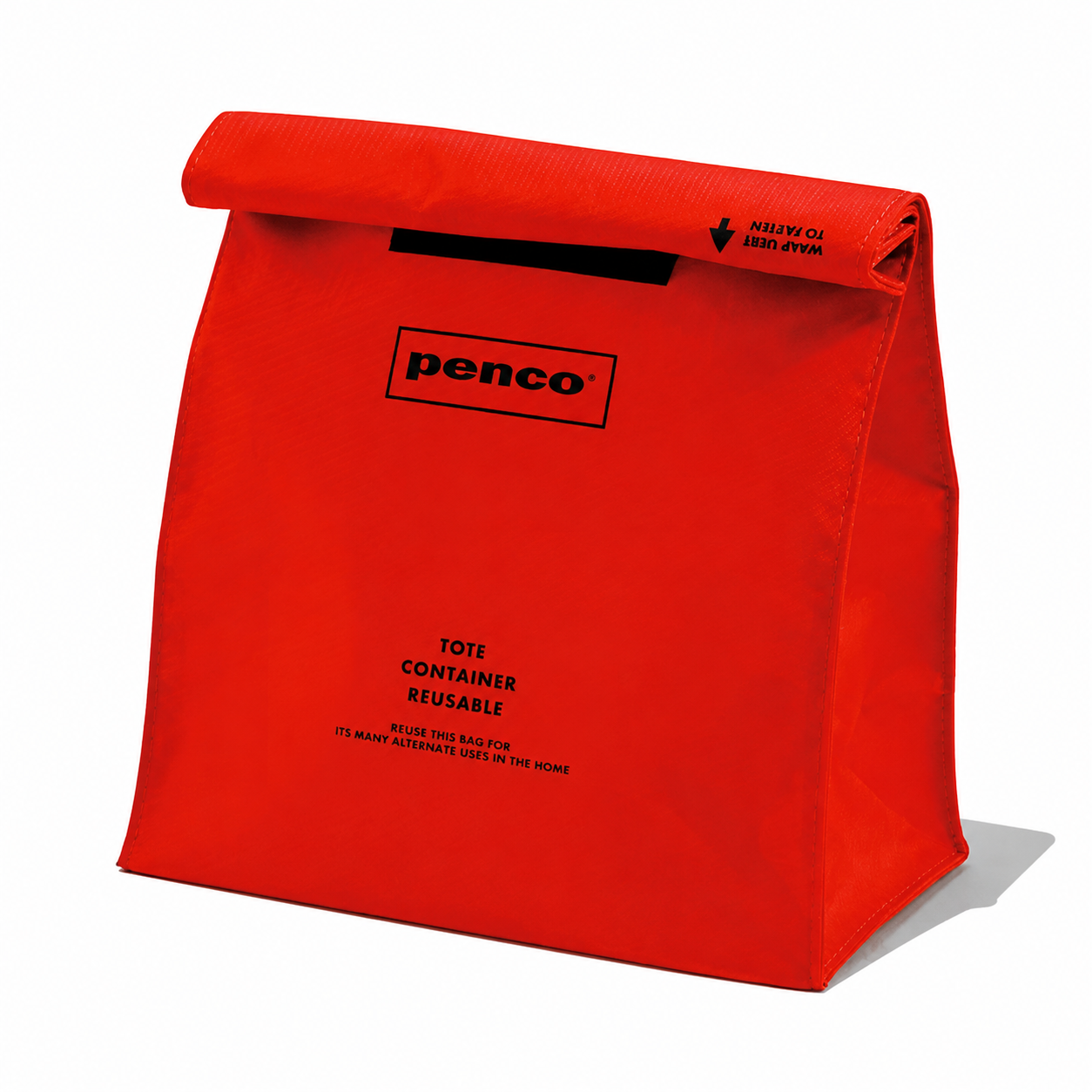 Penco To-Go Sack etui in white with orange accents, designed for carrying small essentials, displayed on a neutral background.