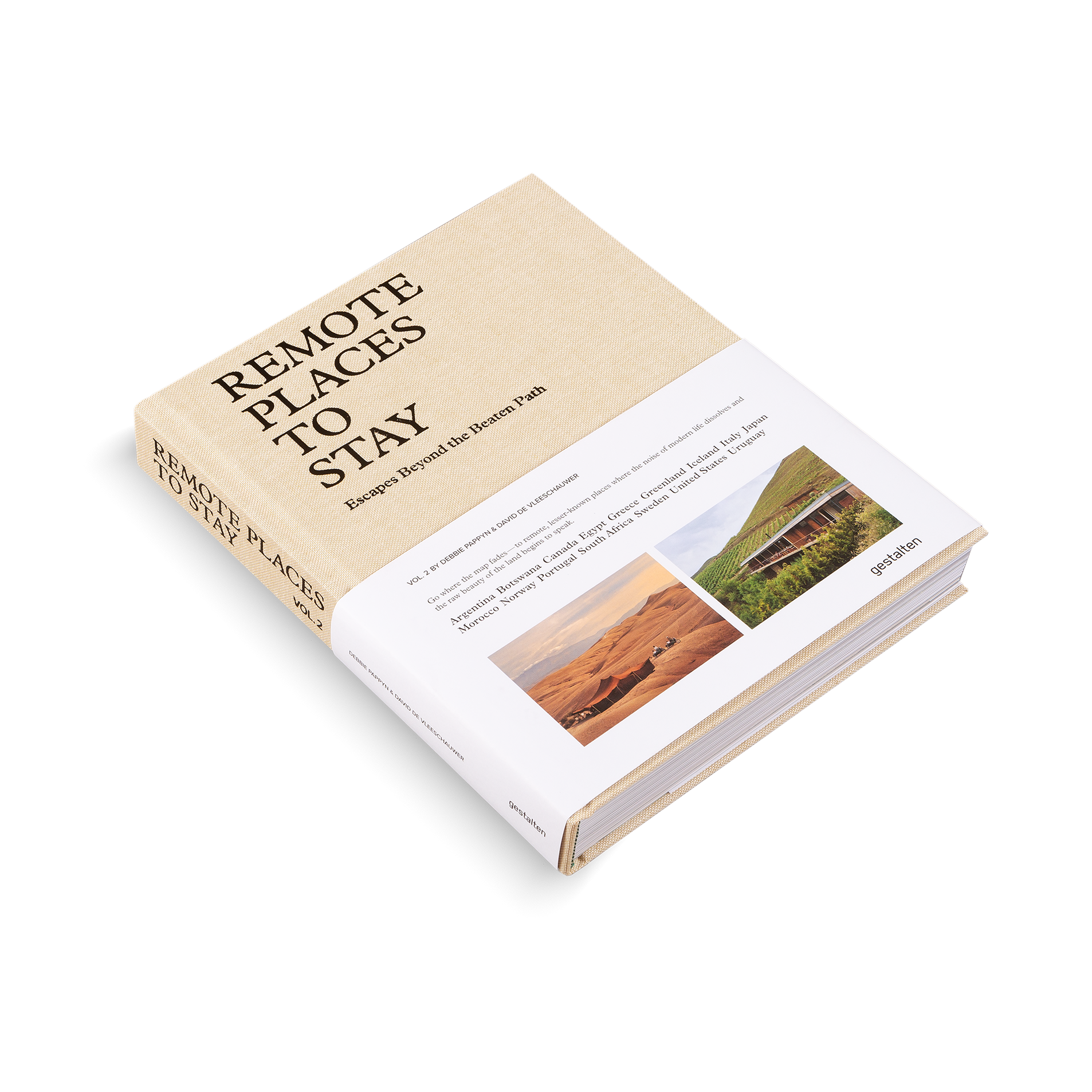 Remote Places to Stay Vol. 2 book by gestalten and teNeues, featuring scenic images of secluded accommodations and unique lodges.