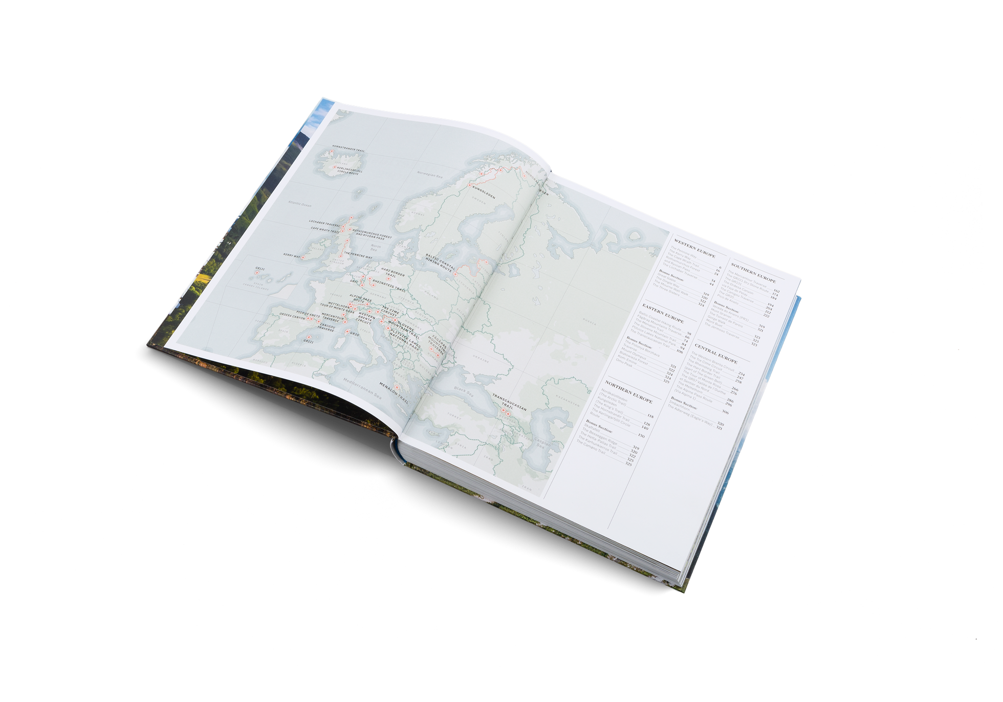 Open Wanderlust Europe travel book by gestalten & teNeues showing colorful cityscape and scenic European landmarks.