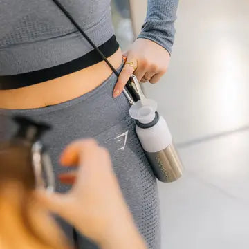 Dopper steel water bottle with a sleek design, stainless steel body, and leak-proof cap, suitable for hydration on the go.