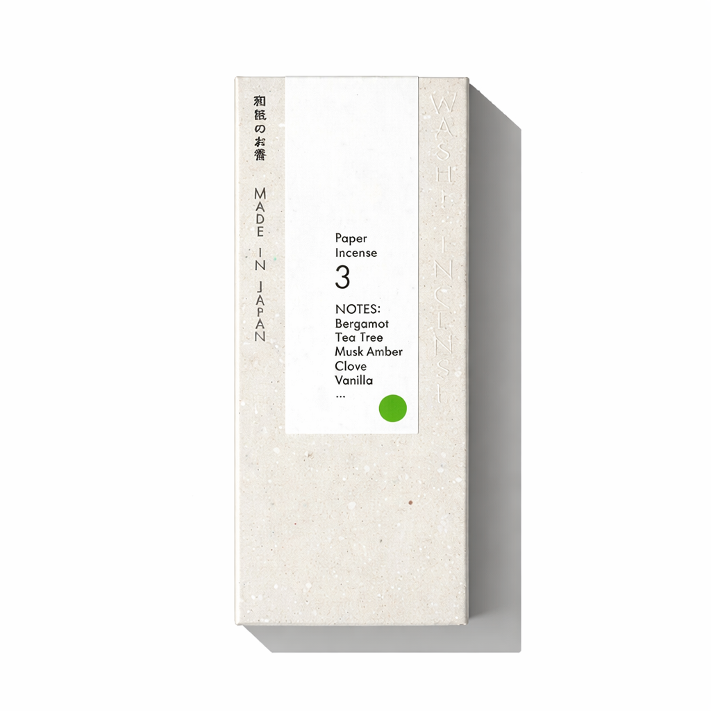 Washi paper incense strips from Morihata International Ltd. Co., thin and delicate paper strips used for burning incense or decoration.