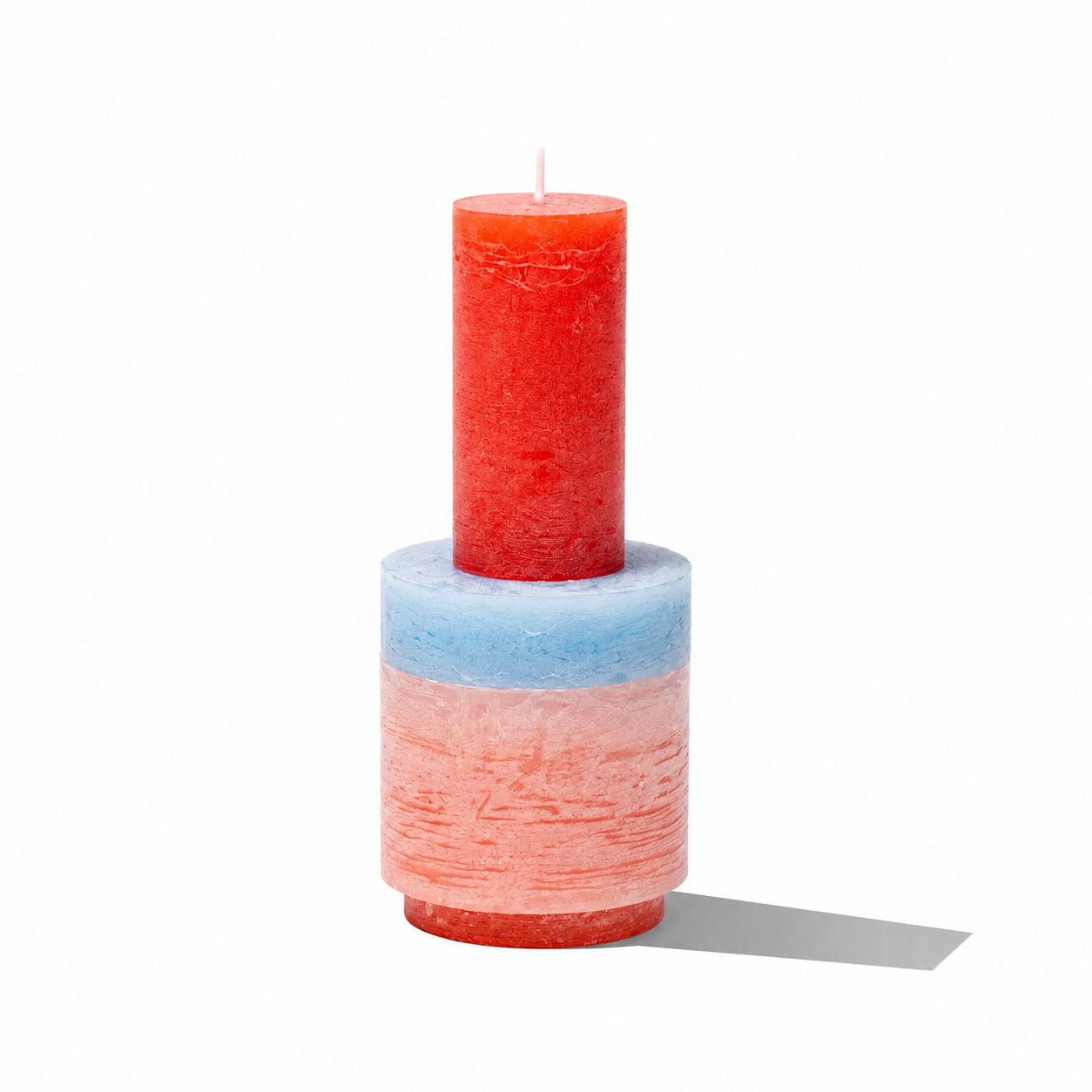 Stacked candles from the Candl Stack 02 collection by Stan Editions, featuring layered wax candles in a modern design.