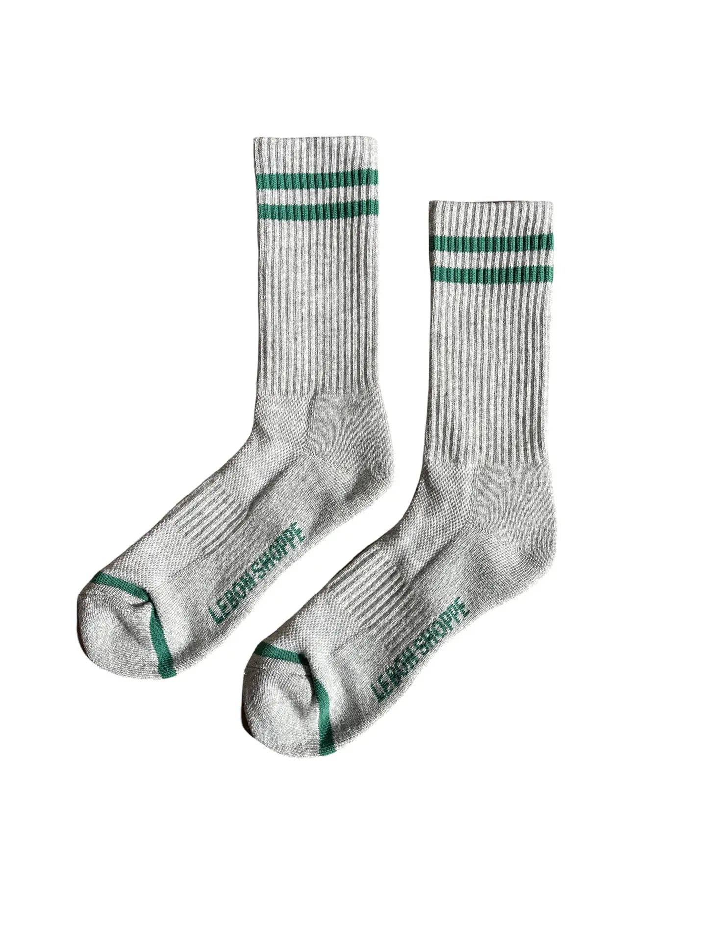 Le Bon Shoppe extended boyfriend socks, cozy knit socks featuring a casual, relaxed fit in neutral tones.