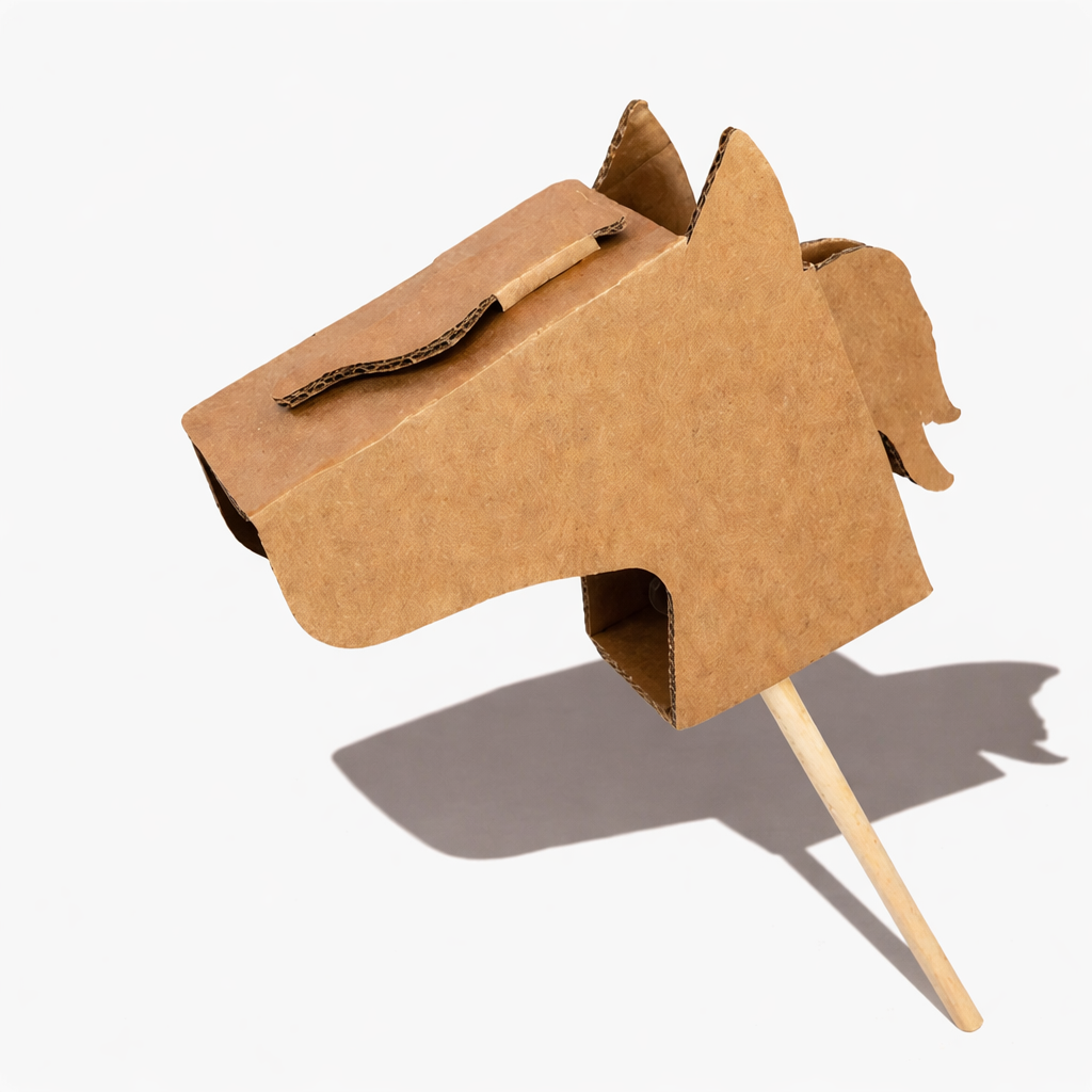 Hobhorse Hiehiehie toy by Papperlapapp, featuring a colorful plush horse with playful details and soft fabric.