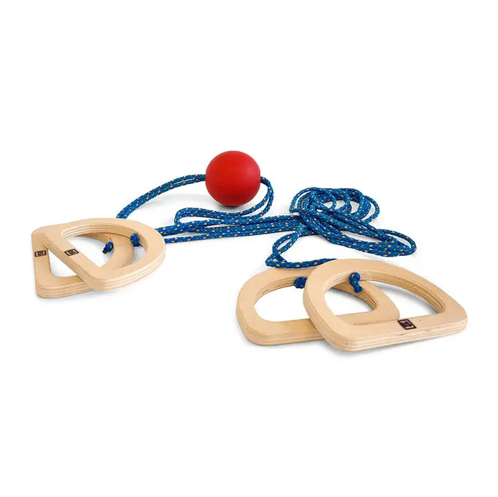 Speedball toy by BS Toys showing a colorful plastic ball with textured surface and vibrant design.