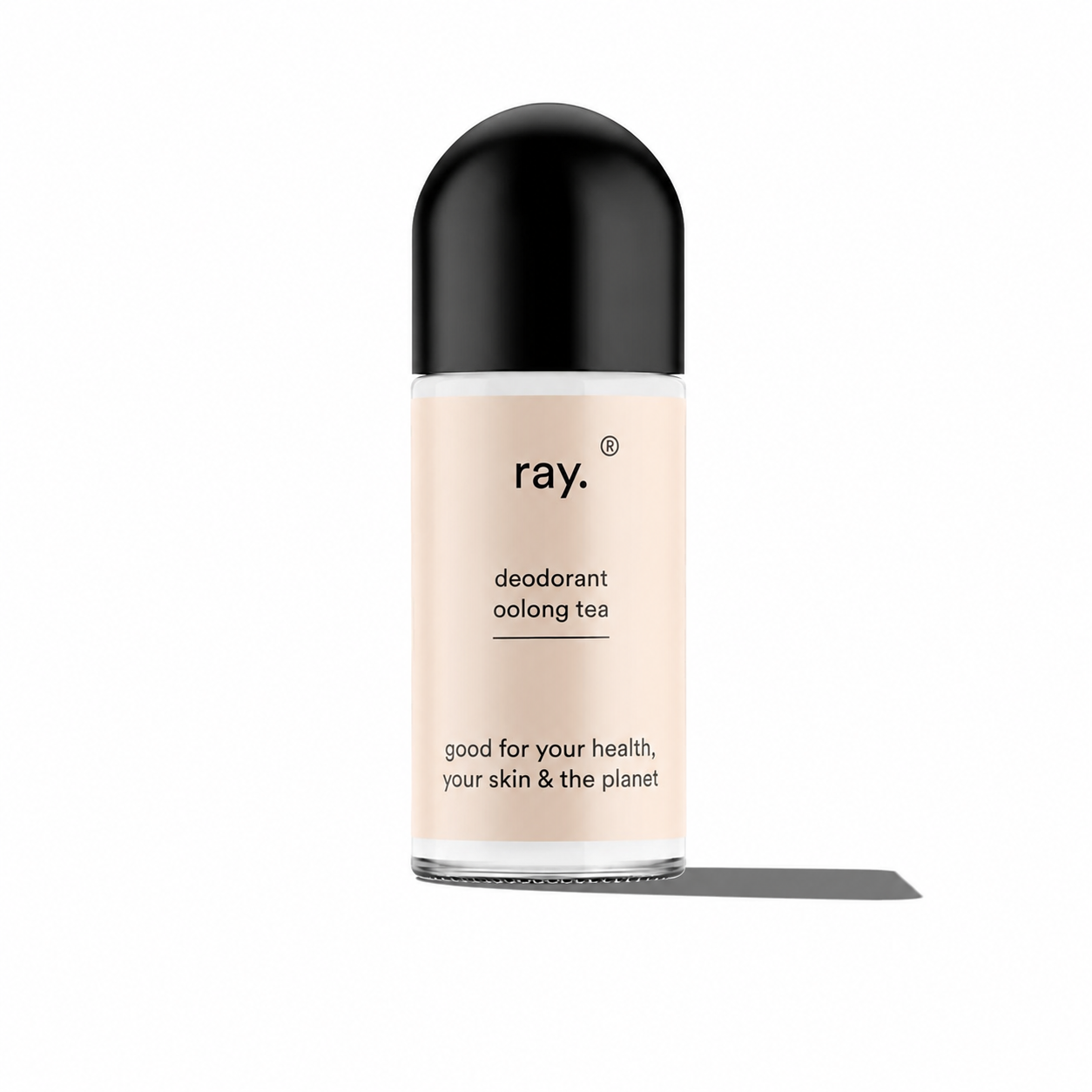 Ray deodorant stick with sleek silver packaging, designed for effective odor protection and fresh scent.