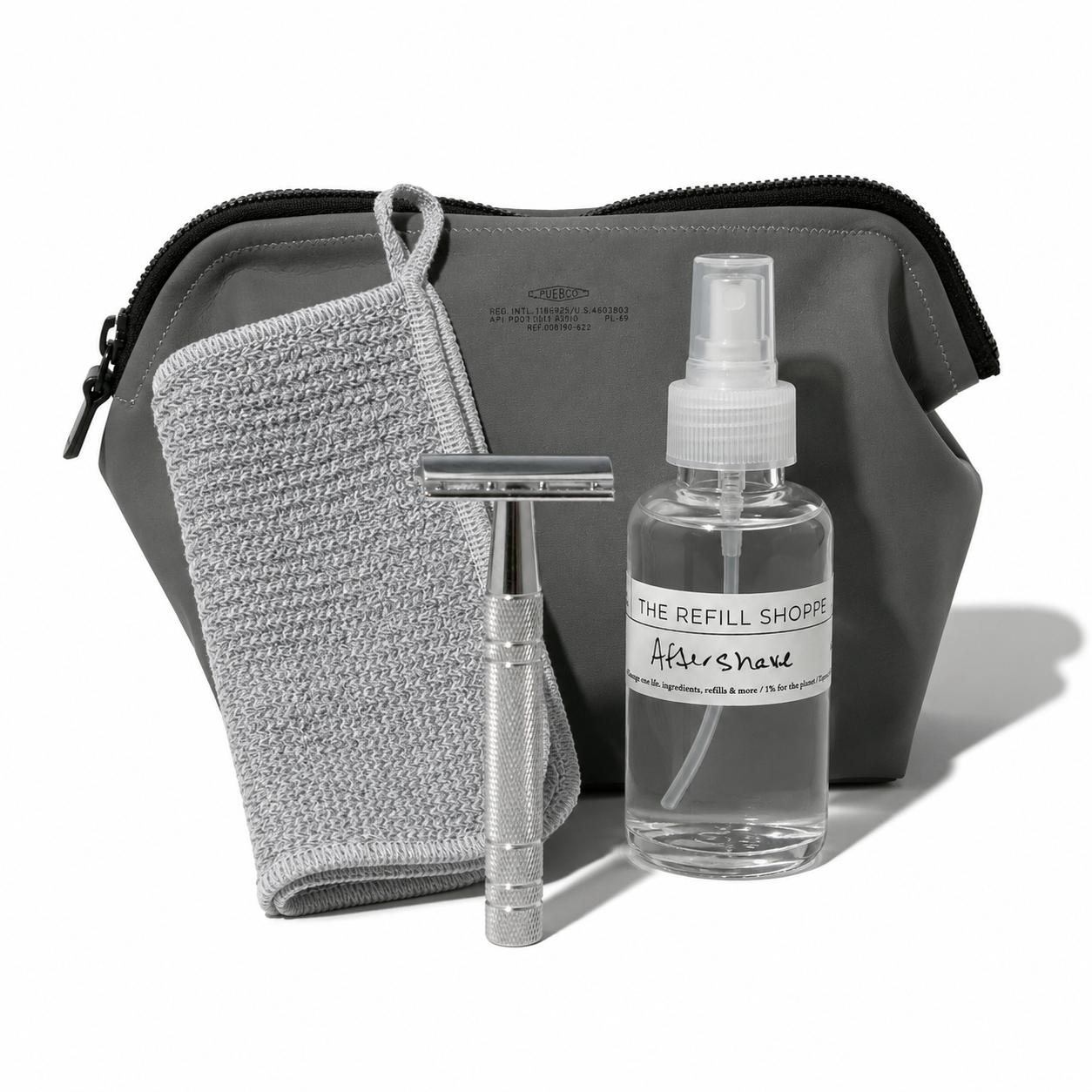 The Grooming Edit by supermerci BV, grooming products in a sleek black box, displayed on a white background.