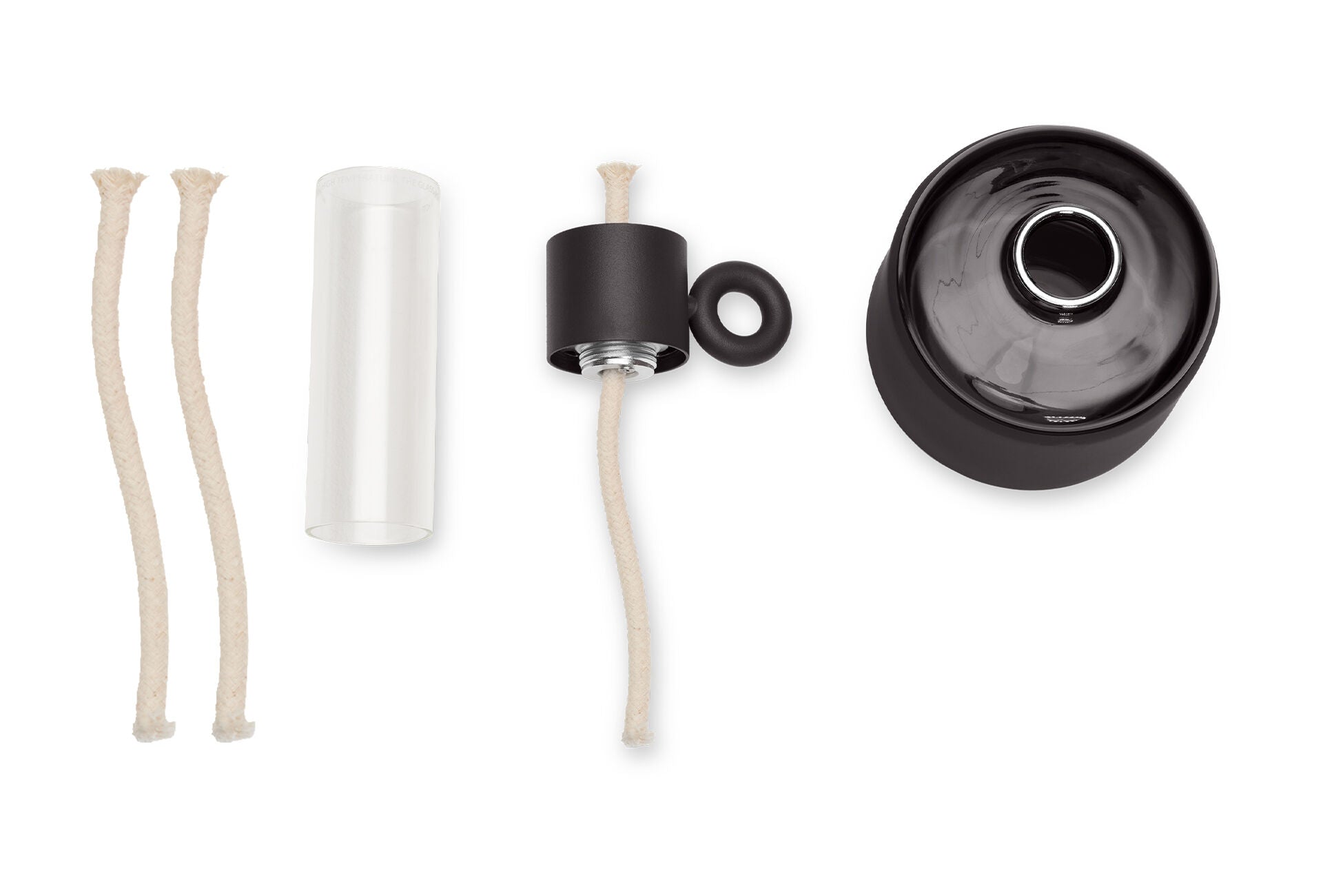 Black Flamtastique XS verlichtingsarmatuur by Fatboy, showcasing its compact design and modern lighting style.