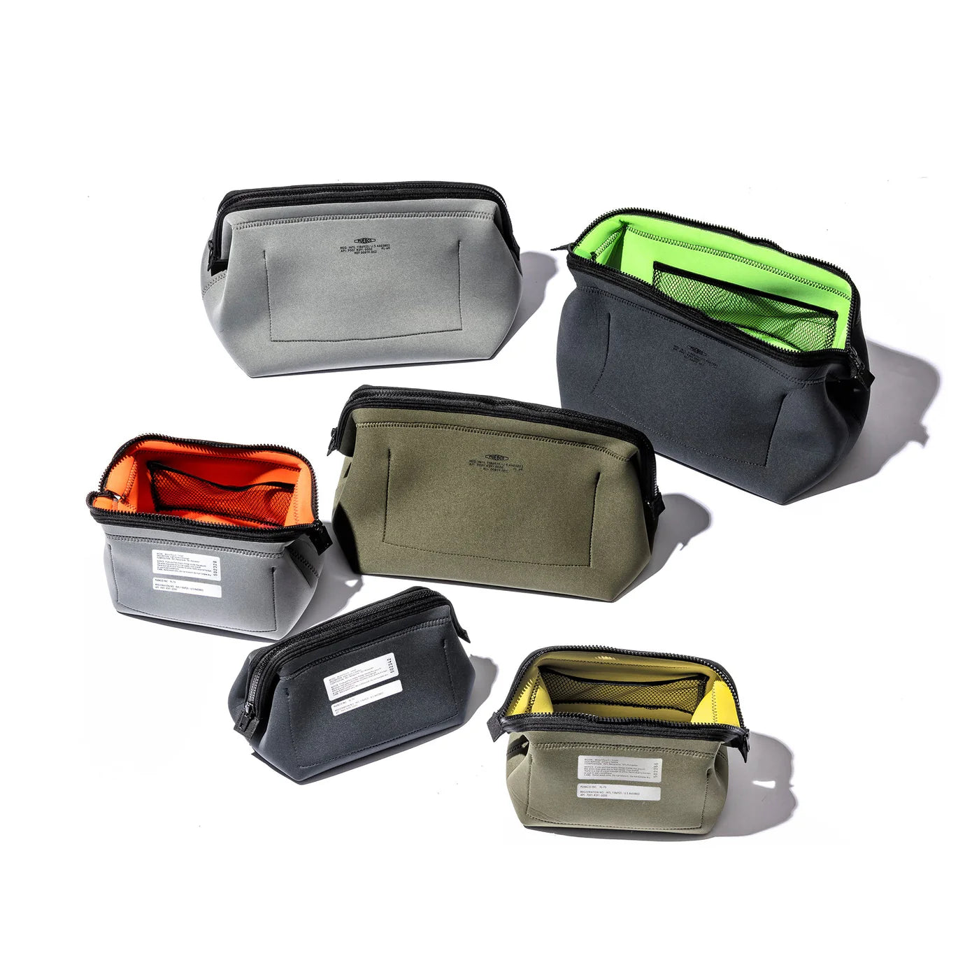 Large Puebco wired pouch with metal frame and fabric body, ideal for organizing small items or accessories.